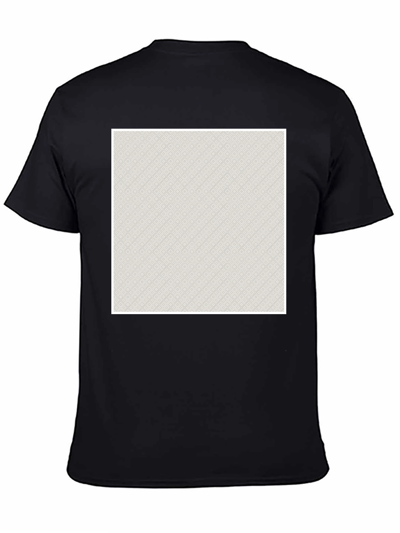 Modern Patterned Graphic Tee - Black