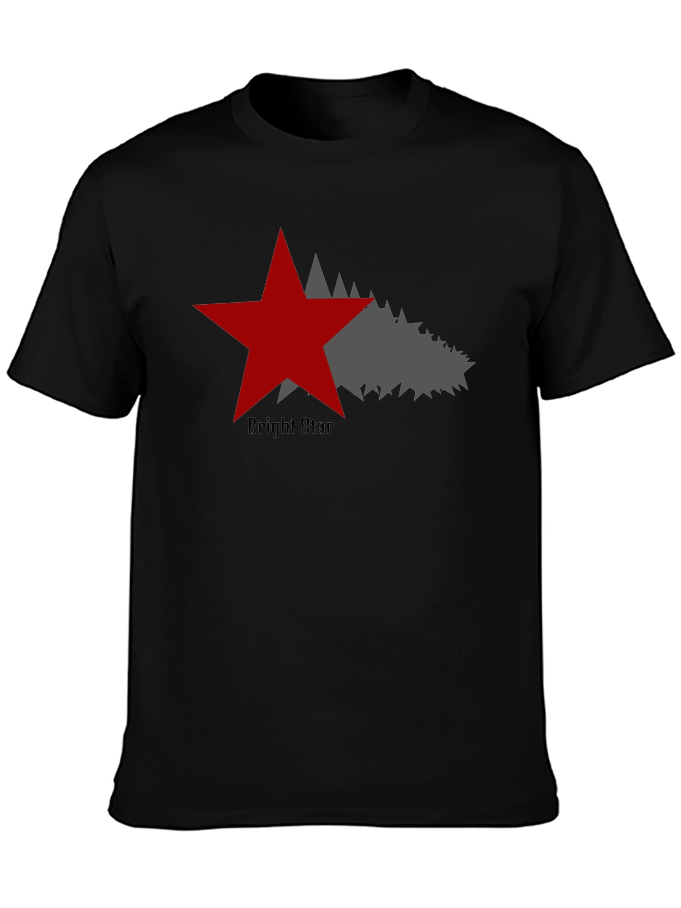 Bright Star Graphic T-Shirt - Stylish Black Tee