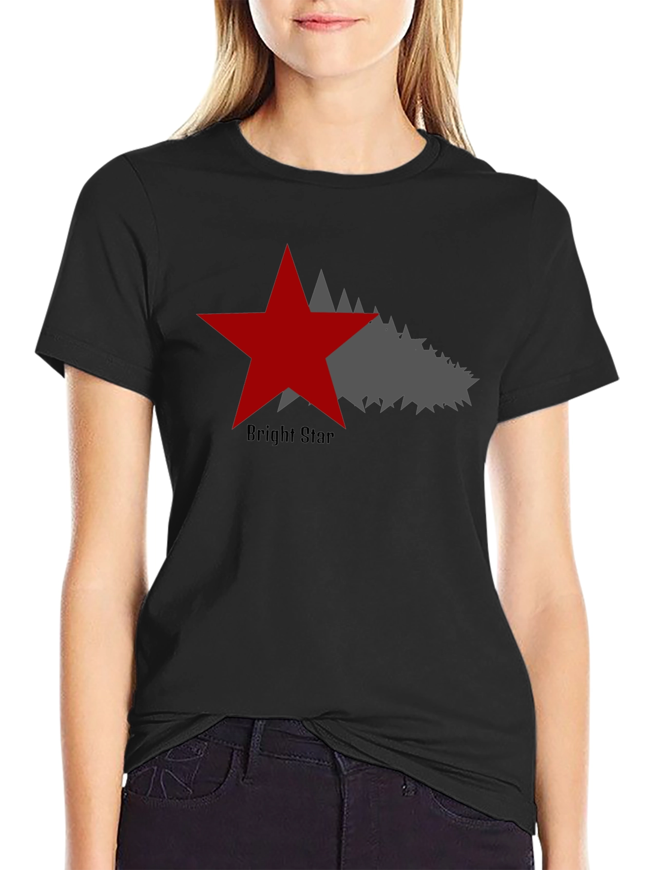 Bright Star Graphic T-Shirt - Stylish Black Tee