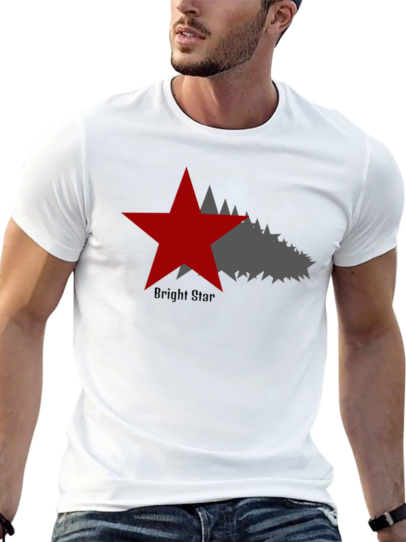 Bright Star Graphic T-Shirt - Stylish Black Tee