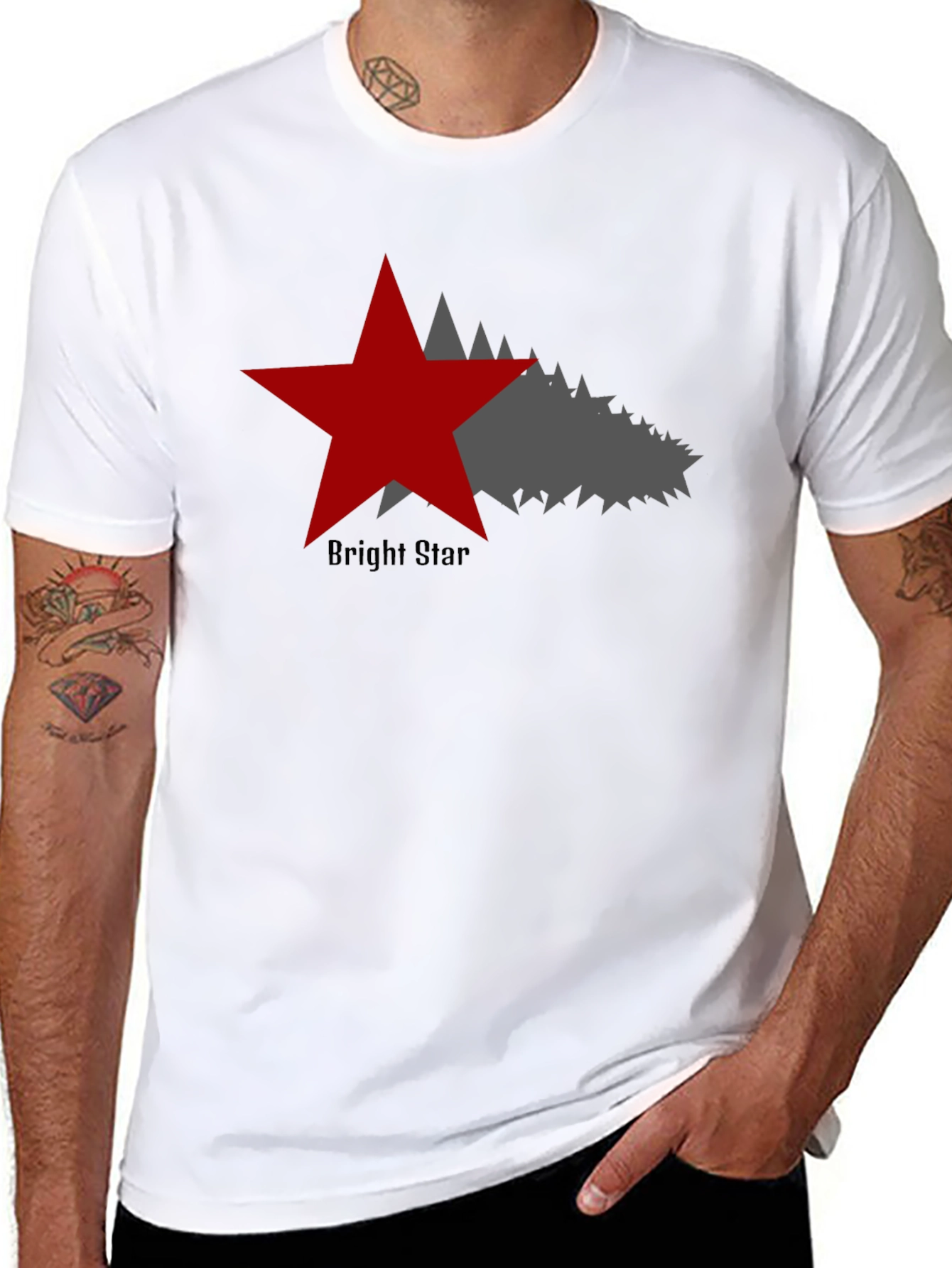 Bright Star Graphic T-Shirt - Stylish Black Tee