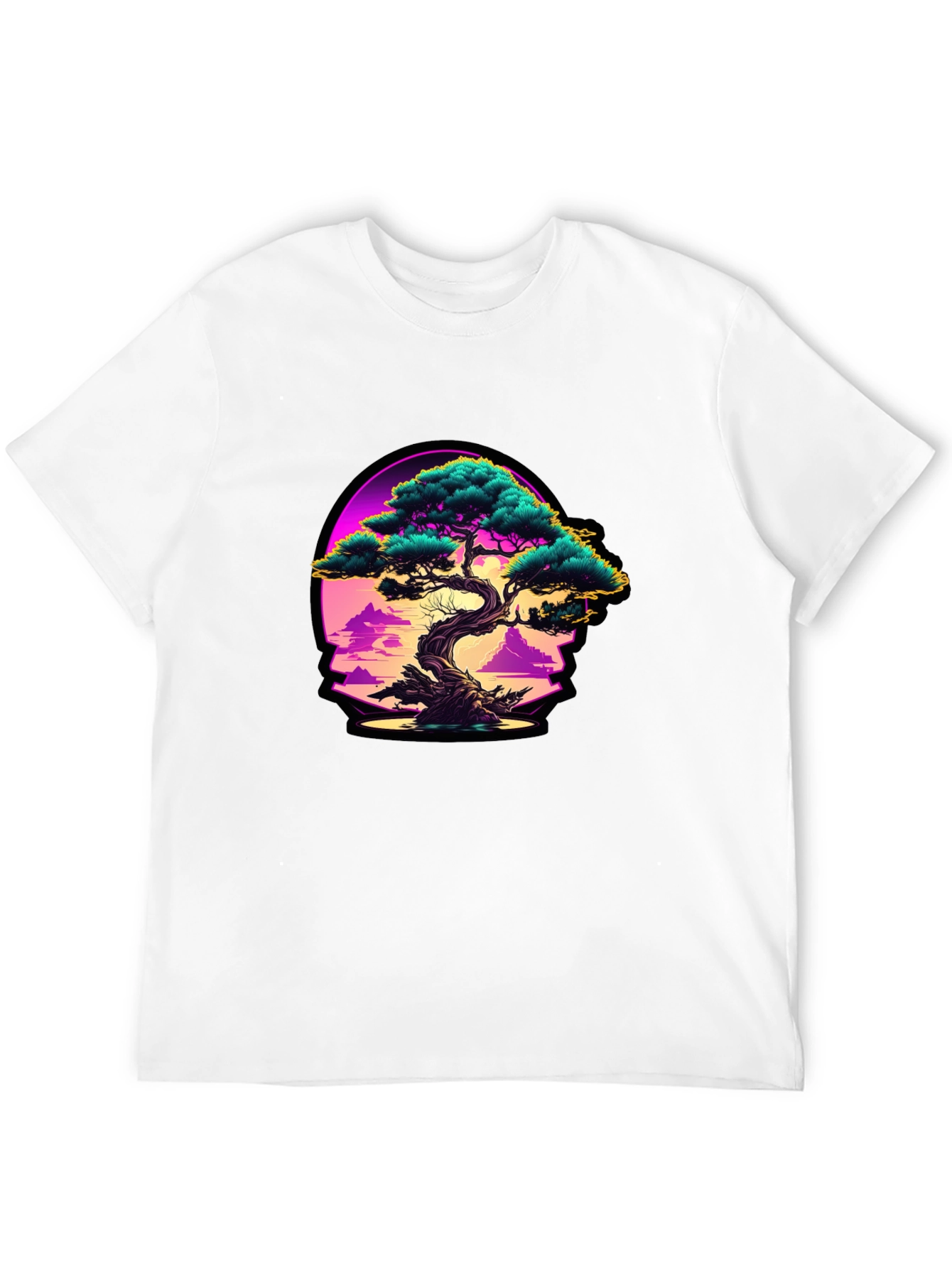 Bonsai Sunset Graphic Tee - Black