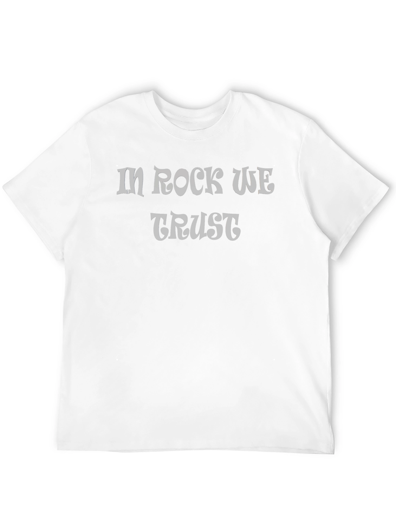 In Rock We Trust T-Shirt - Black Cotton Tee