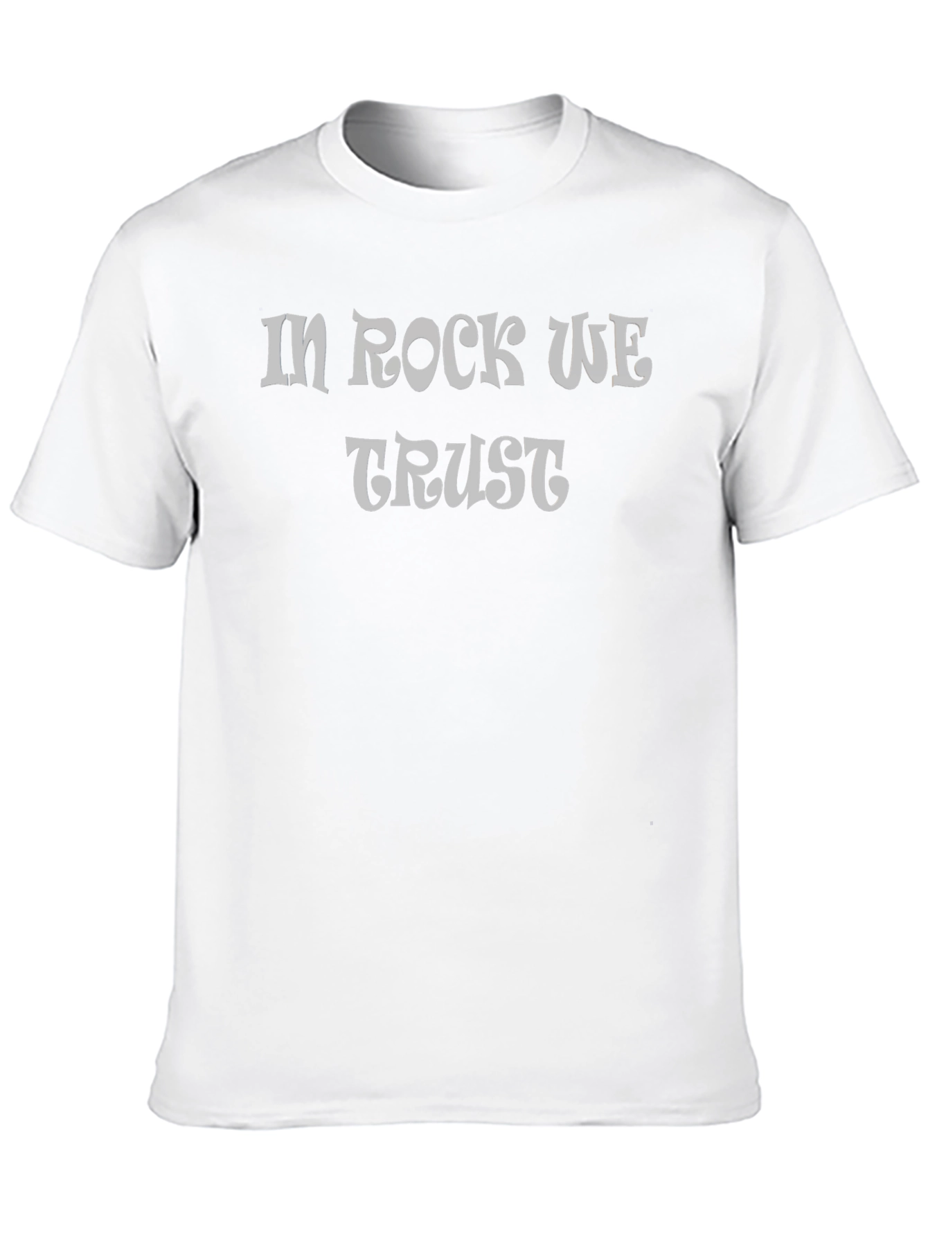 In Rock We Trust T-Shirt - Black Cotton Tee