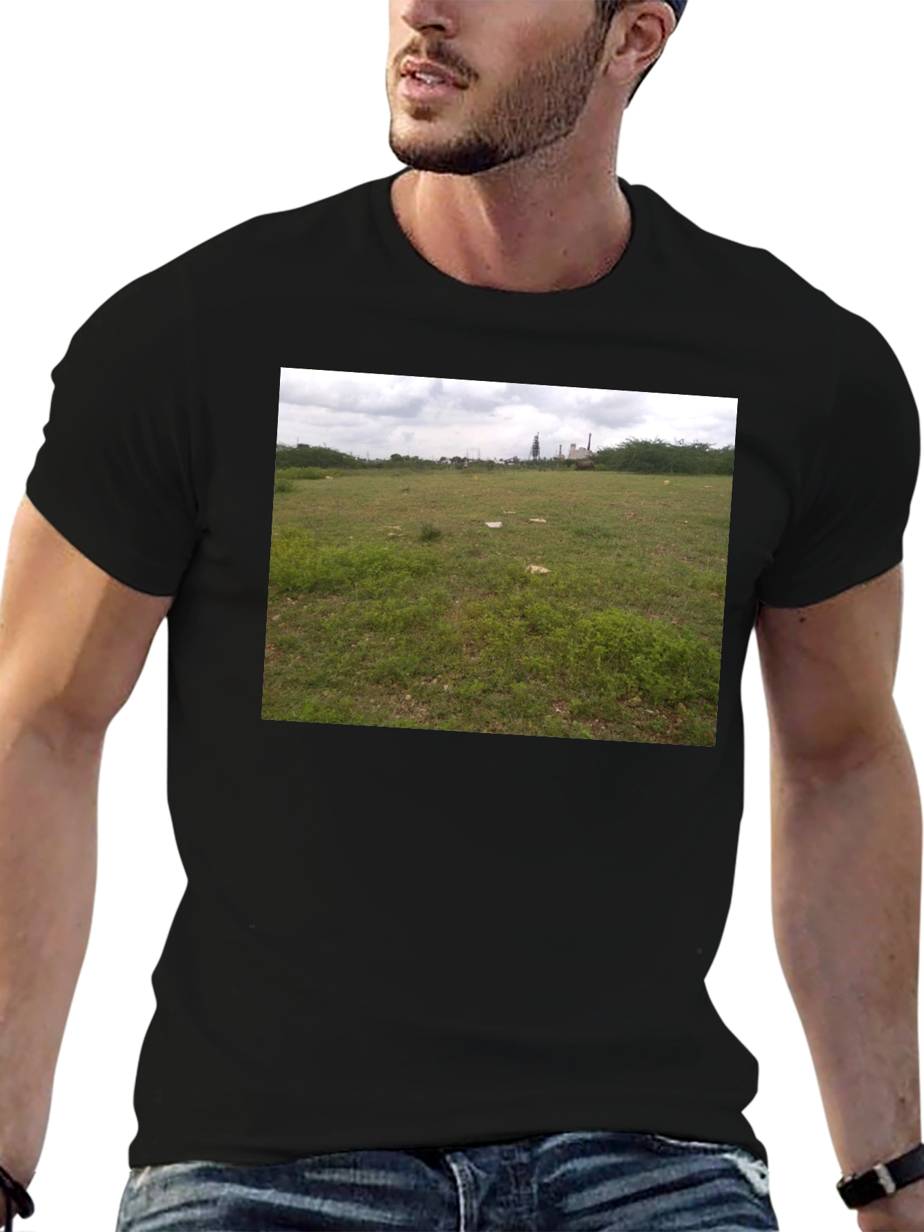 Nature Scene Black T-Shirt