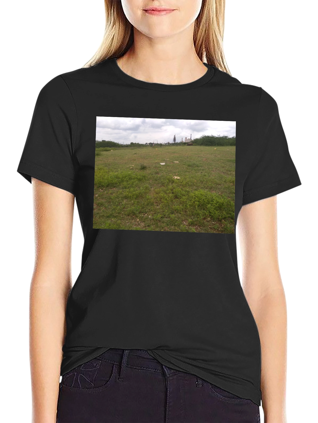 Nature Scene Black T-Shirt