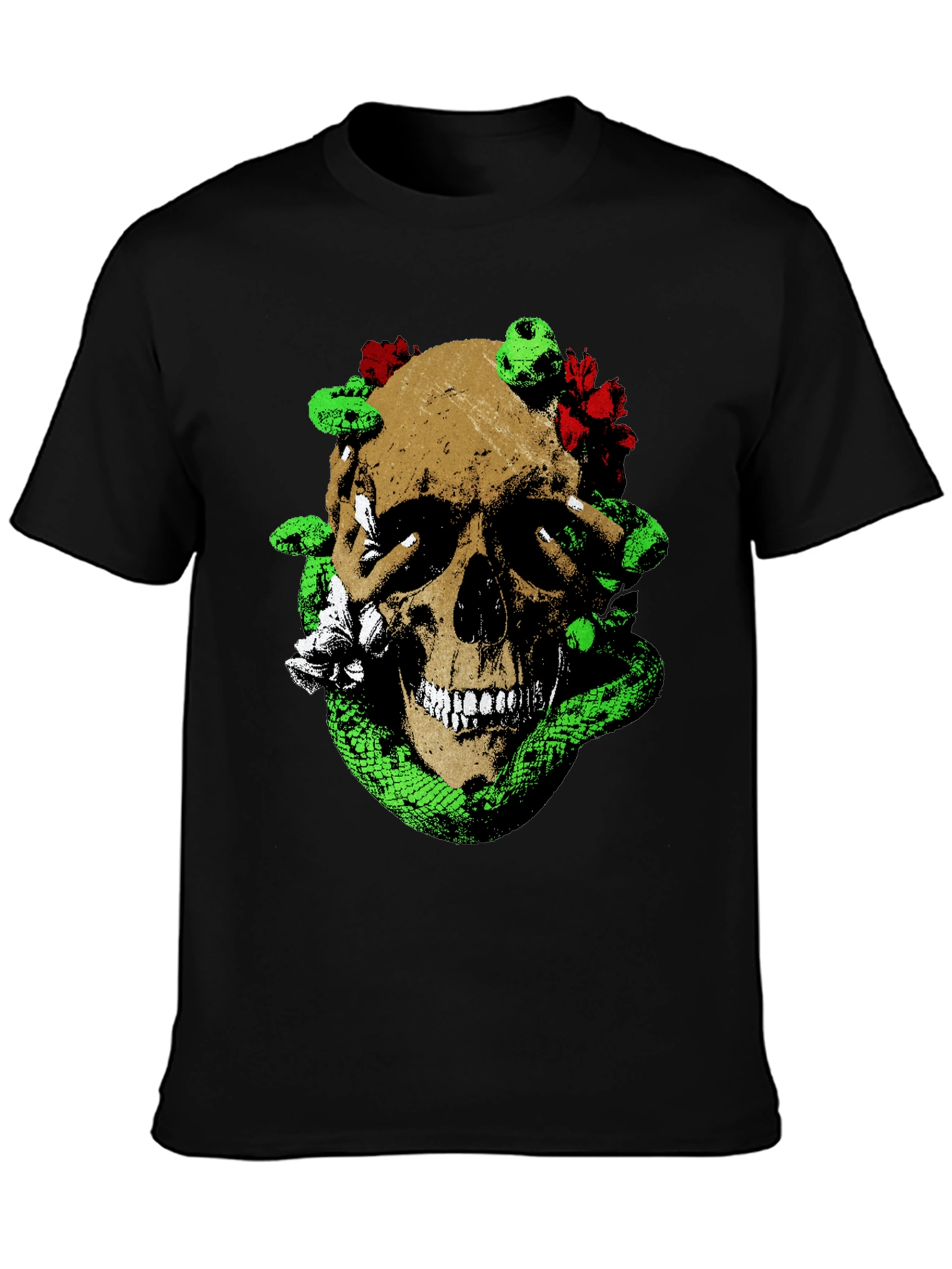 Skull & Snake Graphic Tee - Unique Mens Fashion