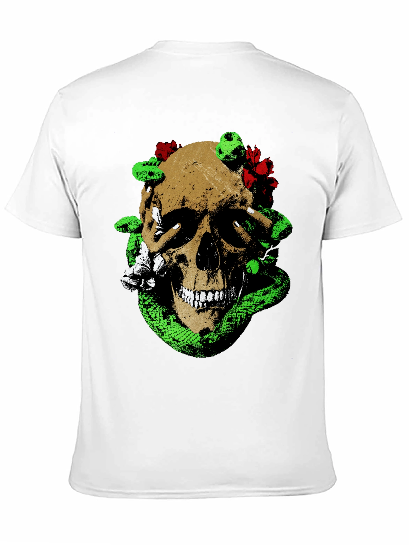 Skull & Snake Graphic Tee - Unique Mens Fashion
