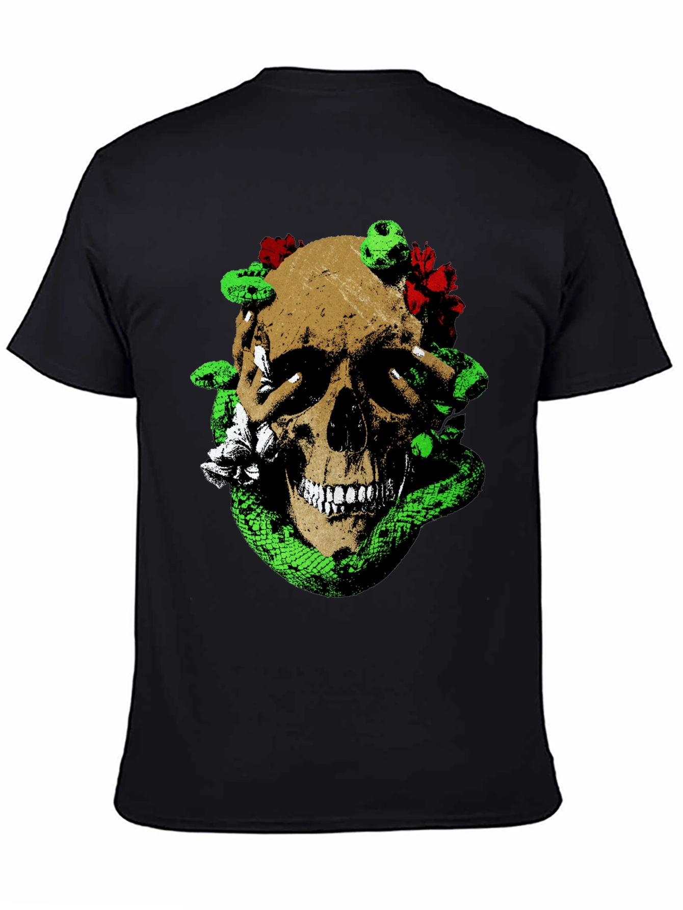 Skull & Snake Graphic Tee - Unique Mens Fashion