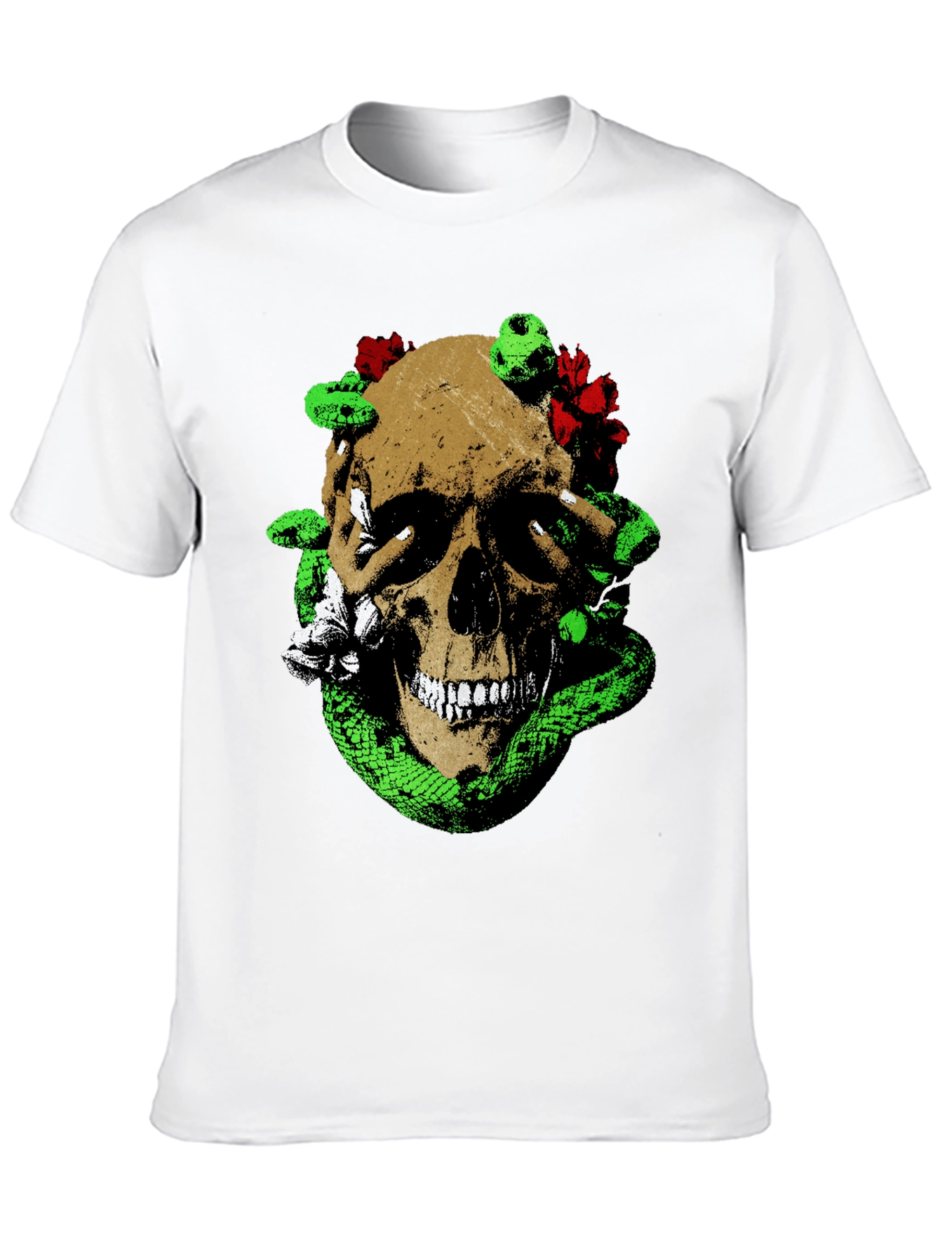 Skull & Snake Graphic Tee - Unique Mens Fashion