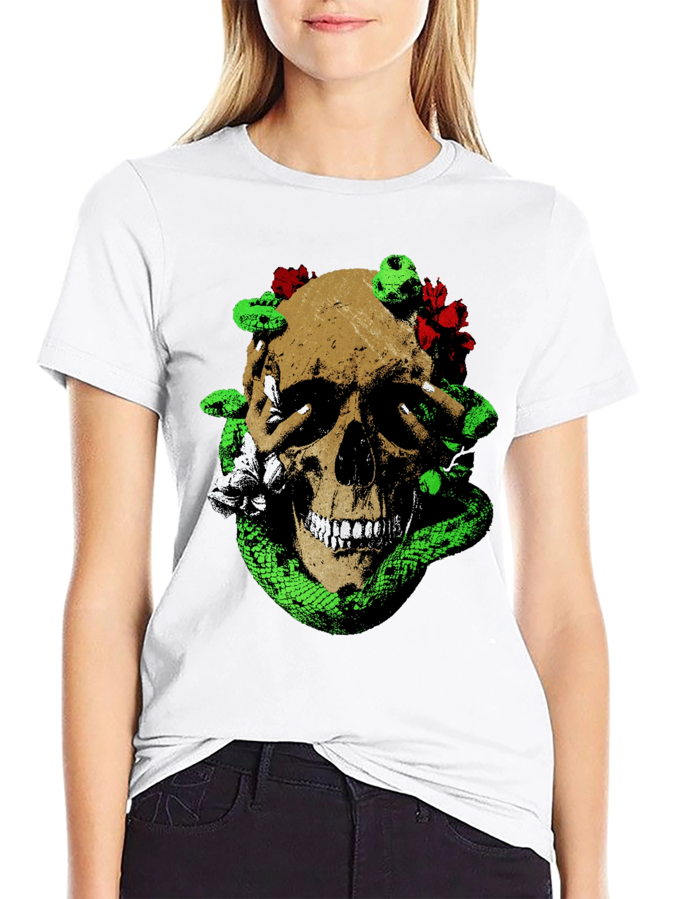 Skull & Snake Graphic Tee - Unique Mens Fashion