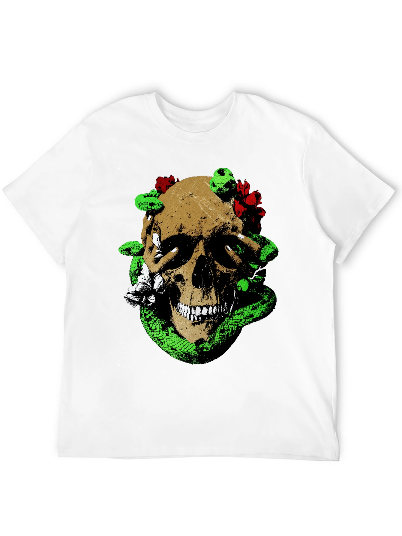 Skull & Snake Graphic Tee - Unique Mens Fashion