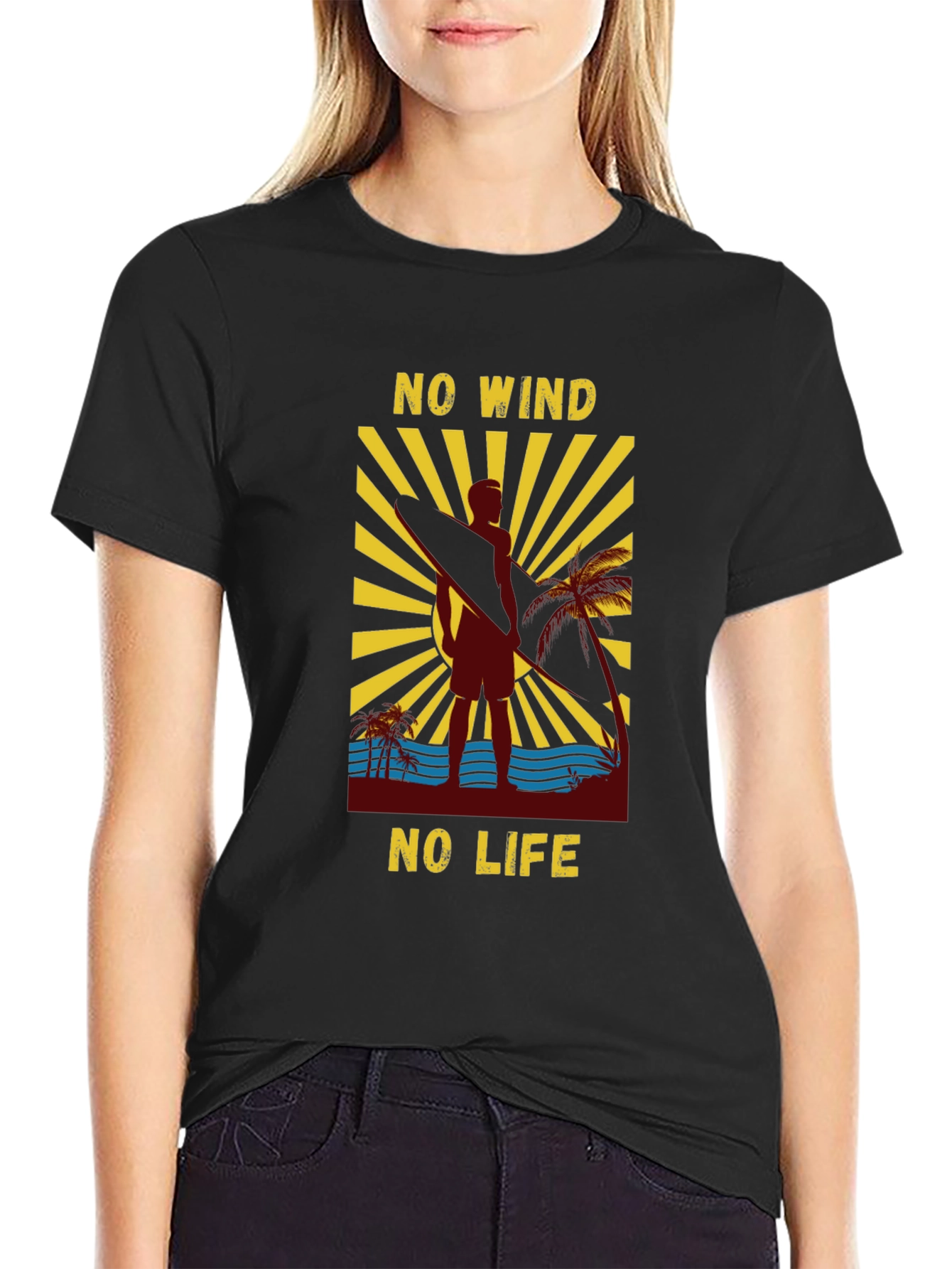 No Wind No Life Graphic T-Shirt