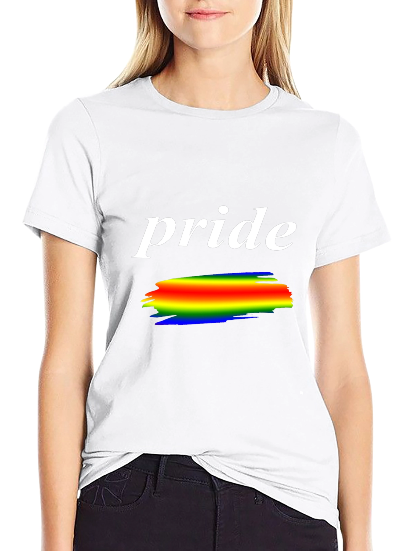 Pride T-Shirt Rainbow Graphic Black Tee