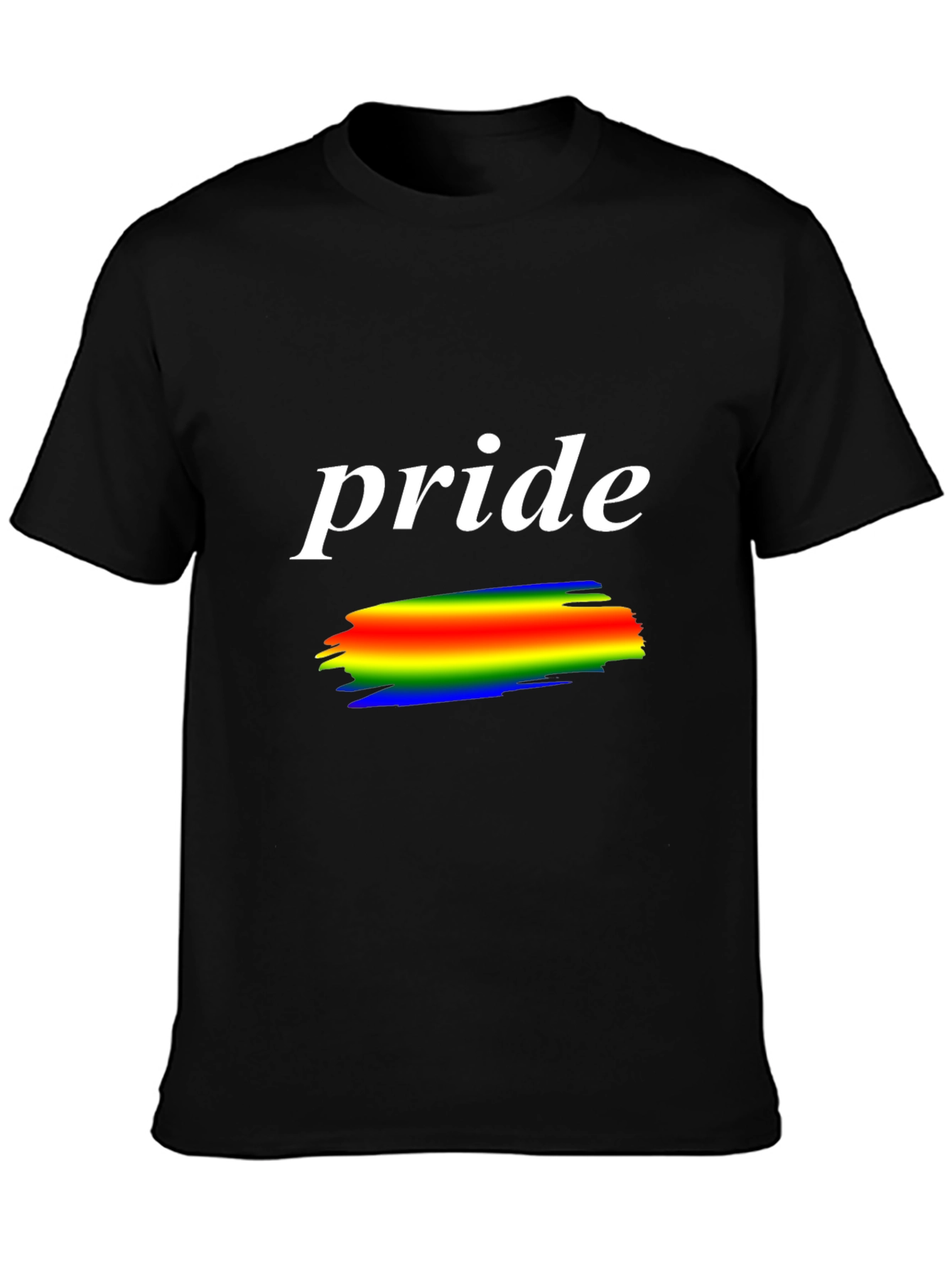 Pride T-Shirt Rainbow Graphic Black Tee