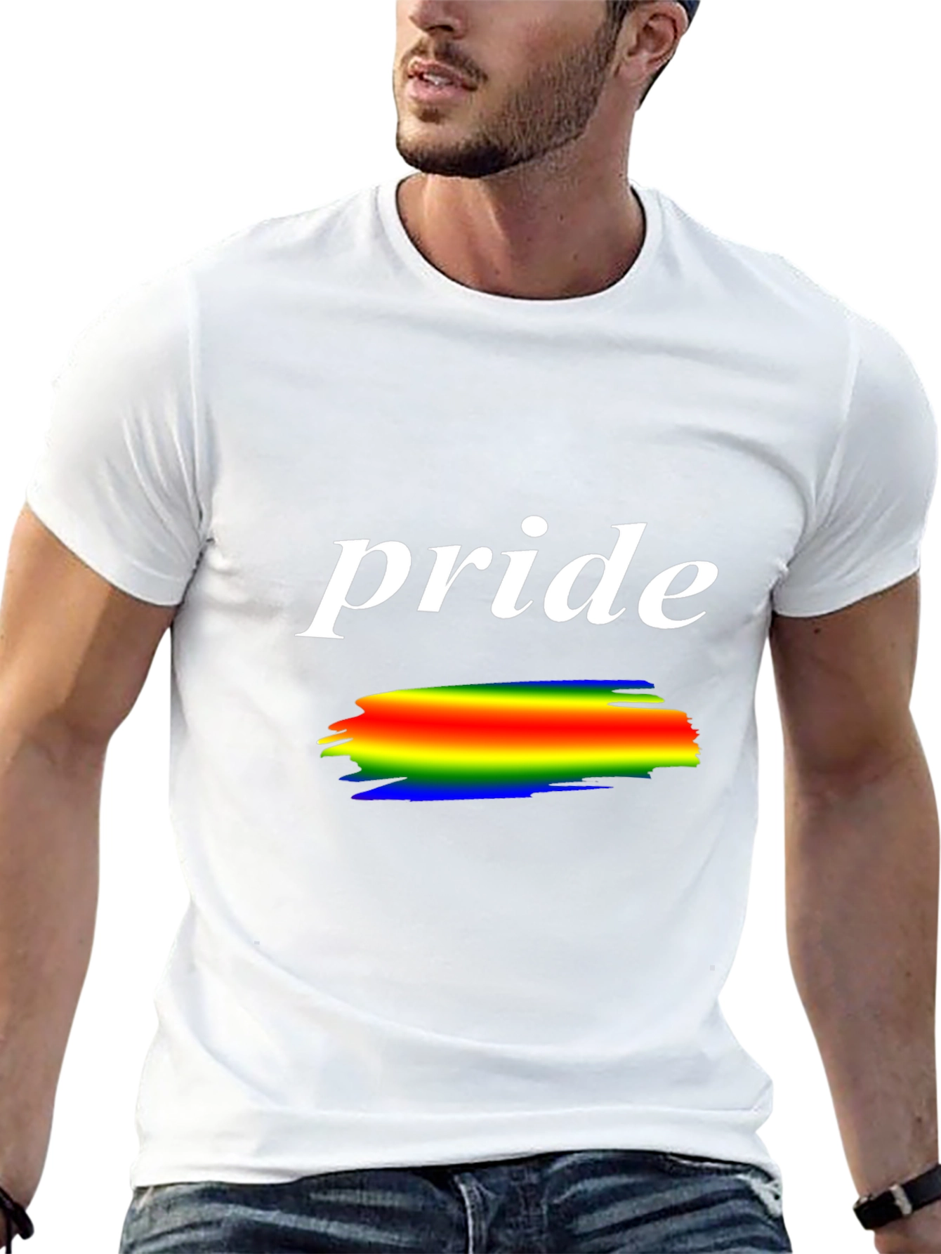 Pride T-Shirt Rainbow Graphic Black Tee