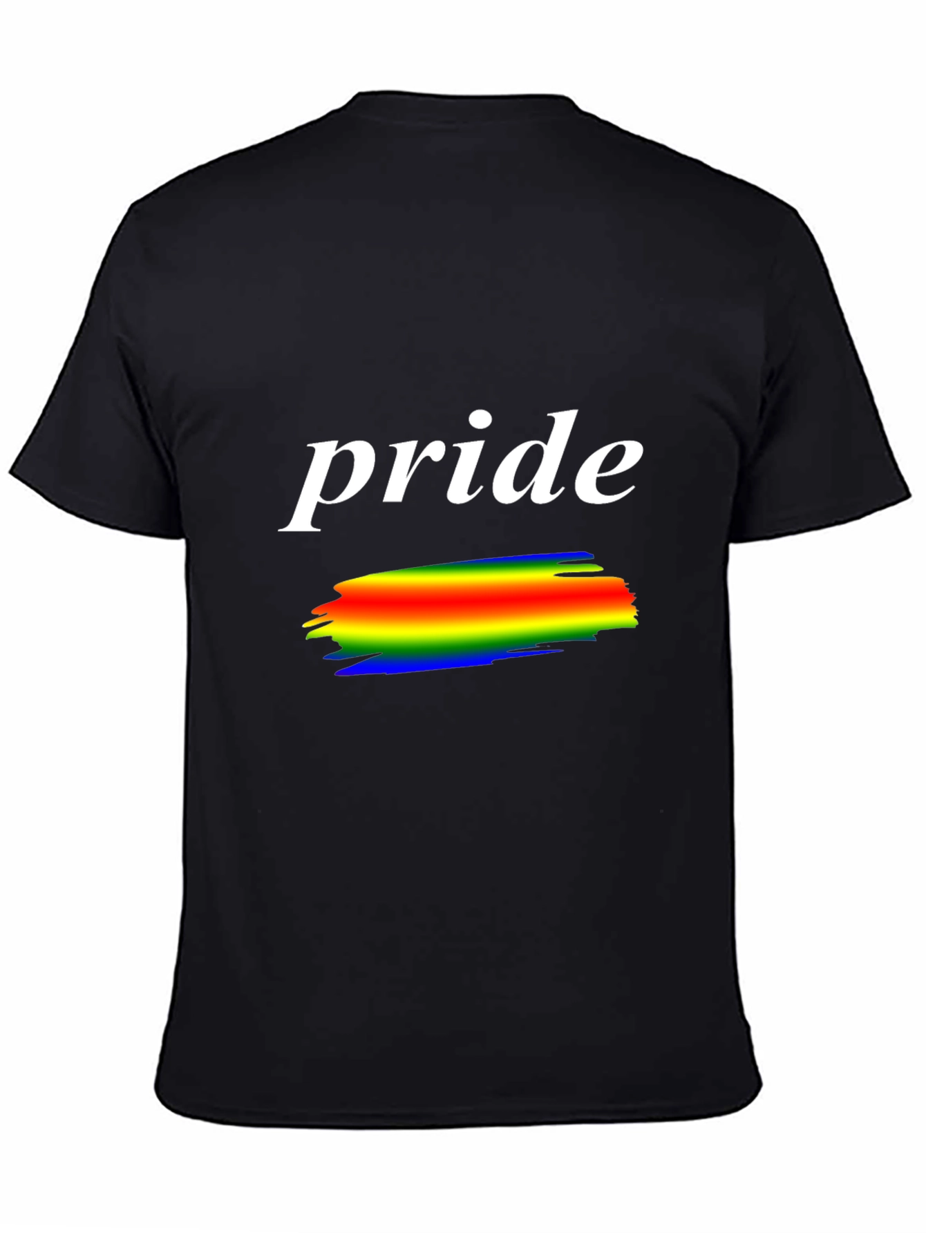 Pride T-Shirt Rainbow Graphic Black Tee