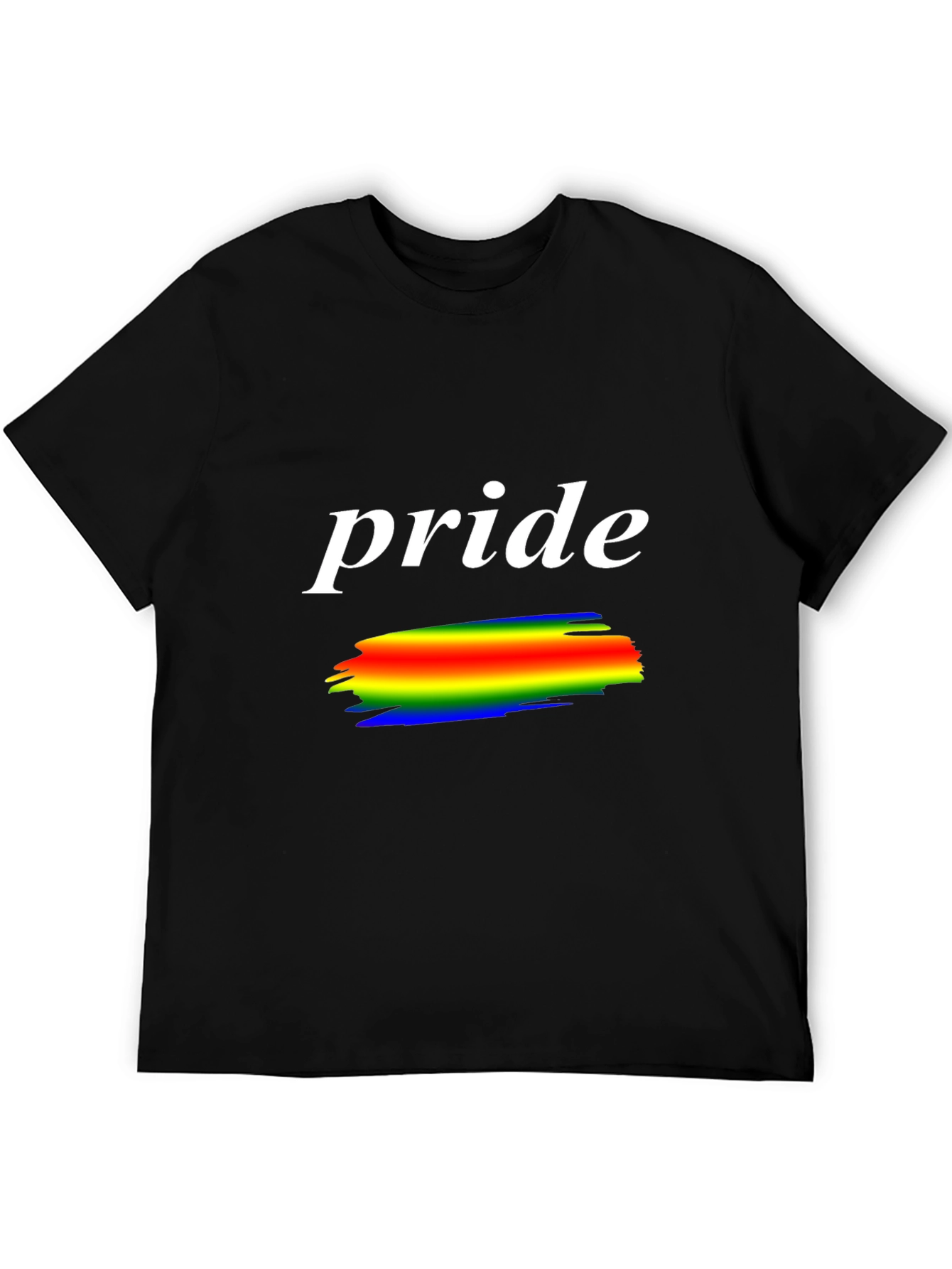 Pride T-Shirt Rainbow Graphic Black Tee