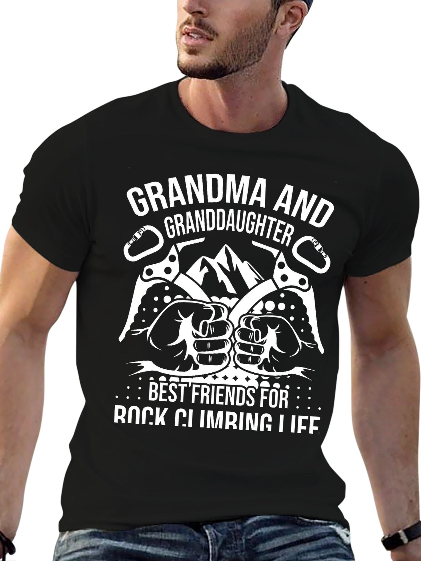 Grandma & Granddaughter Rock Climbing T-Shirt