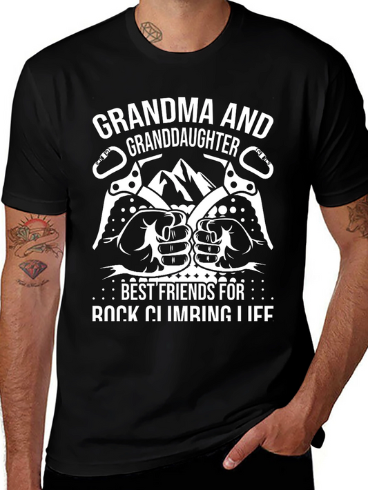 Grandma & Granddaughter Rock Climbing T-Shirt