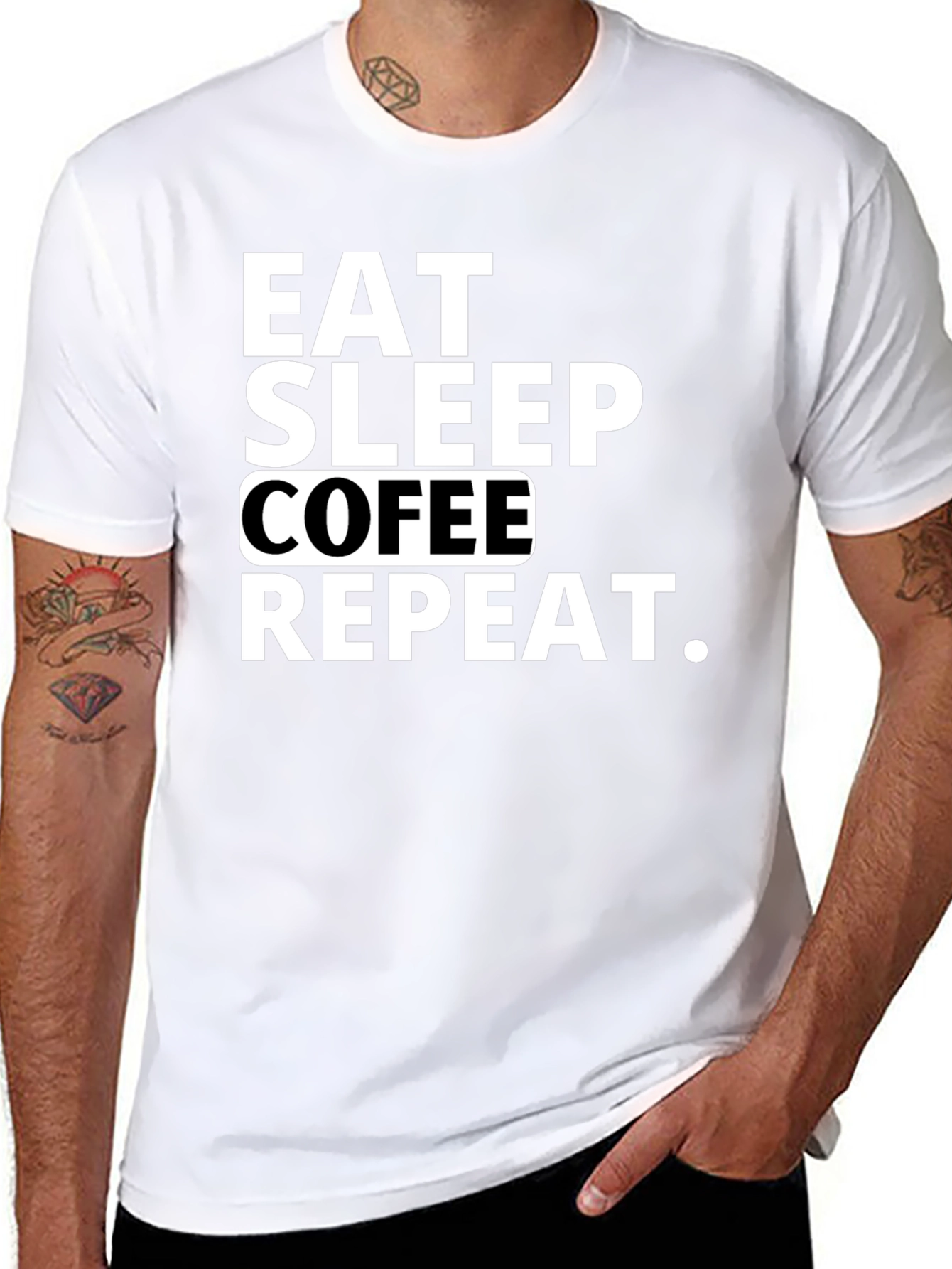 Eat Sleep Coffee Repeat Graphic Tee