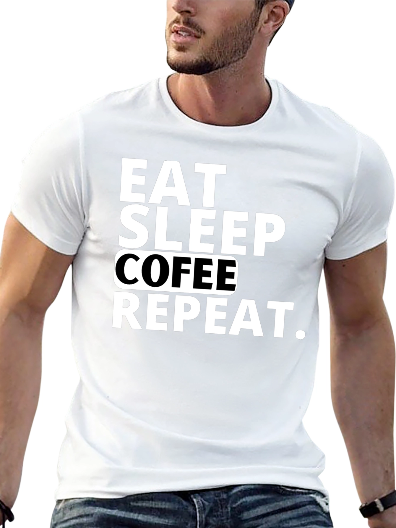 Eat Sleep Coffee Repeat Graphic Tee