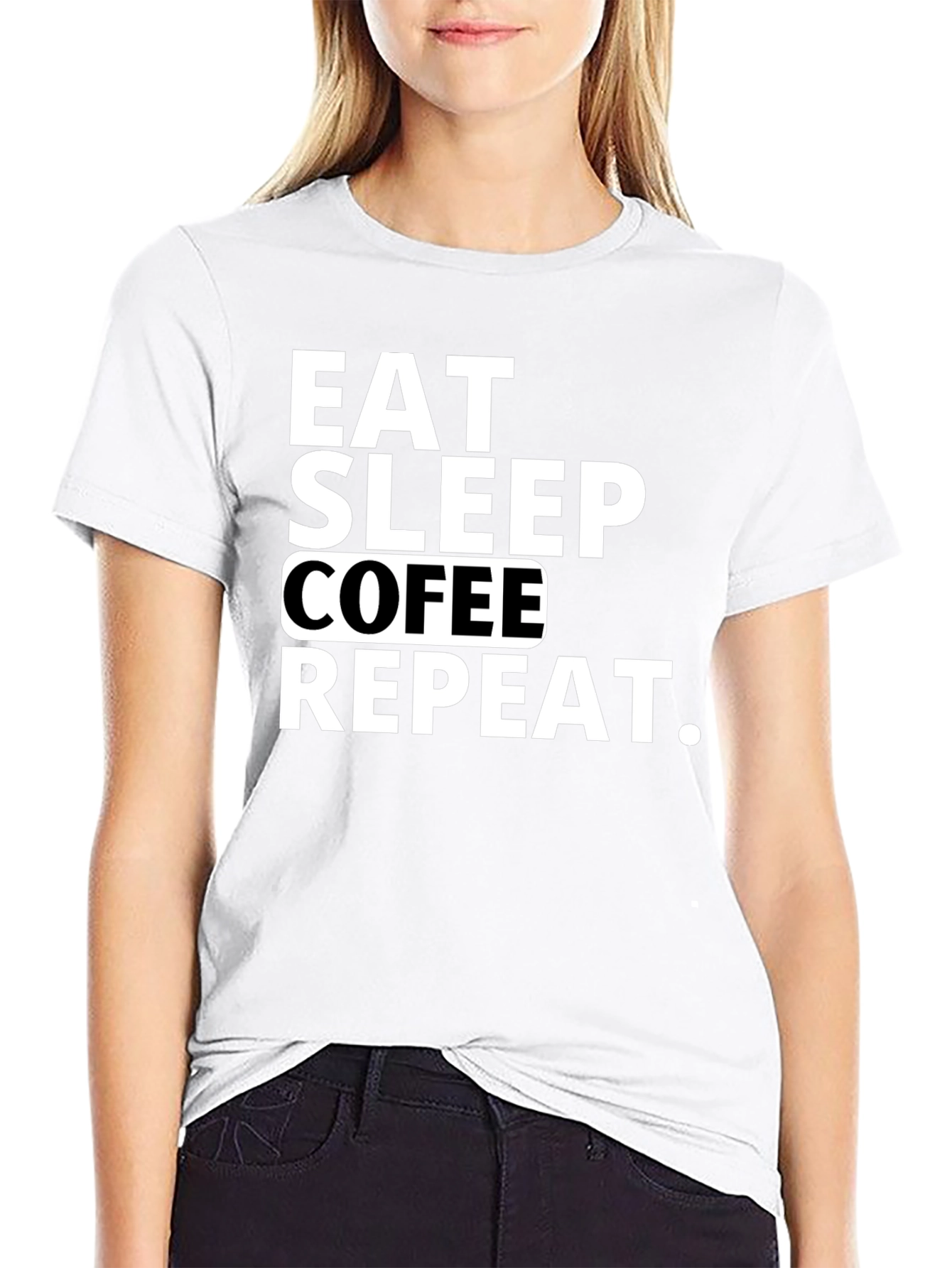 Eat Sleep Coffee Repeat Graphic Tee