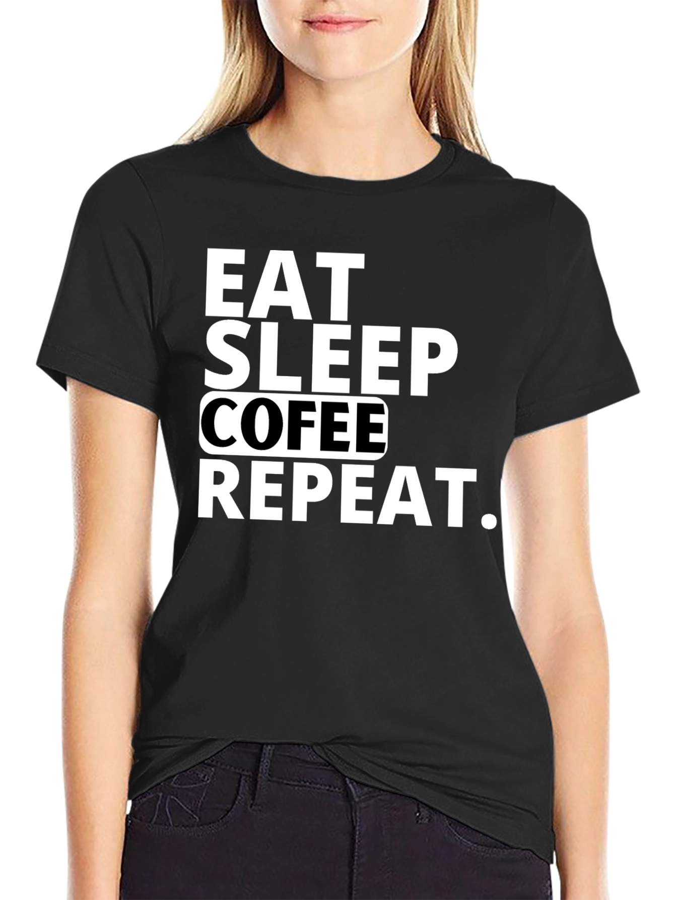 Eat Sleep Coffee Repeat Graphic Tee