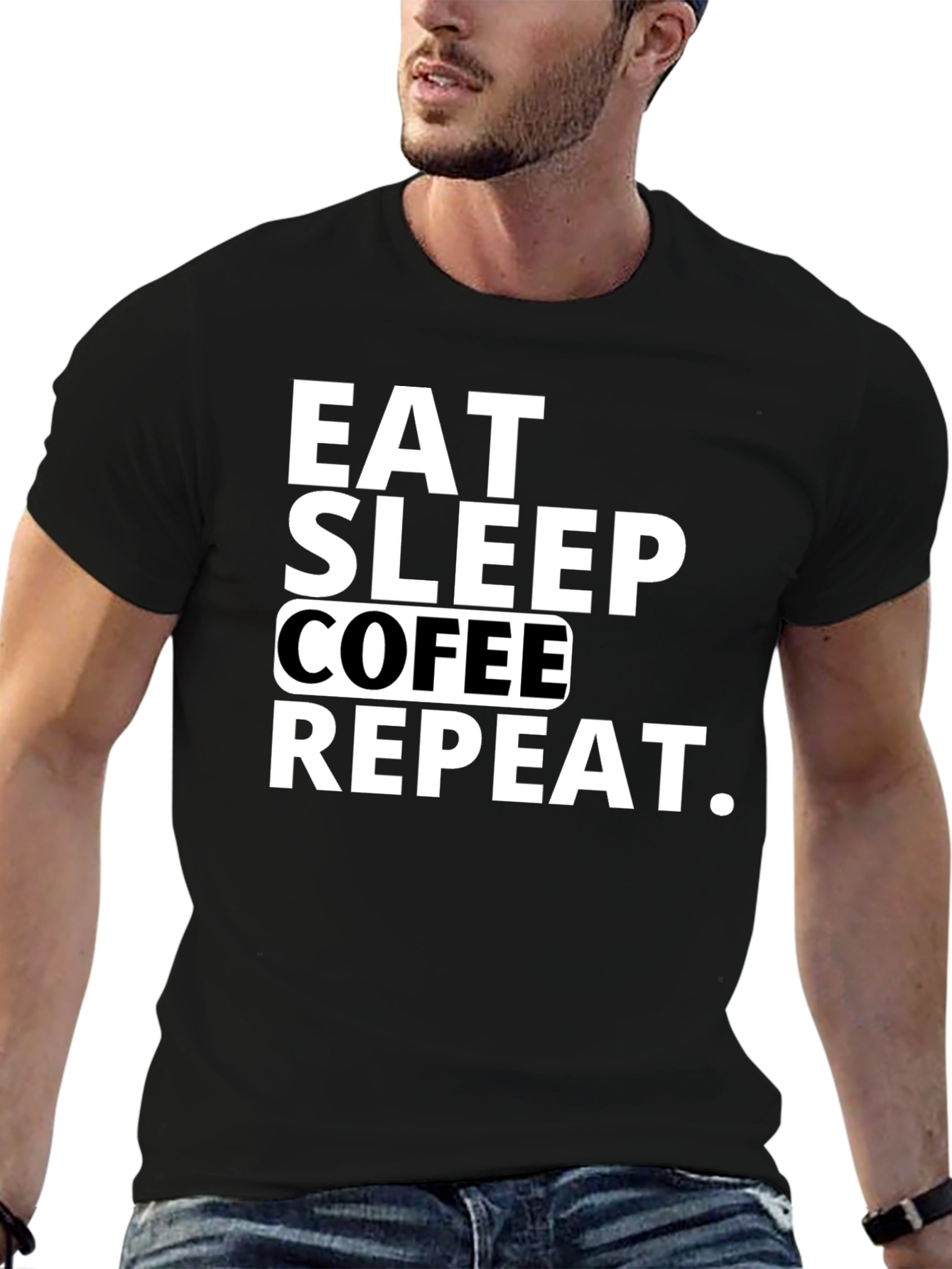 Eat Sleep Coffee Repeat Graphic Tee