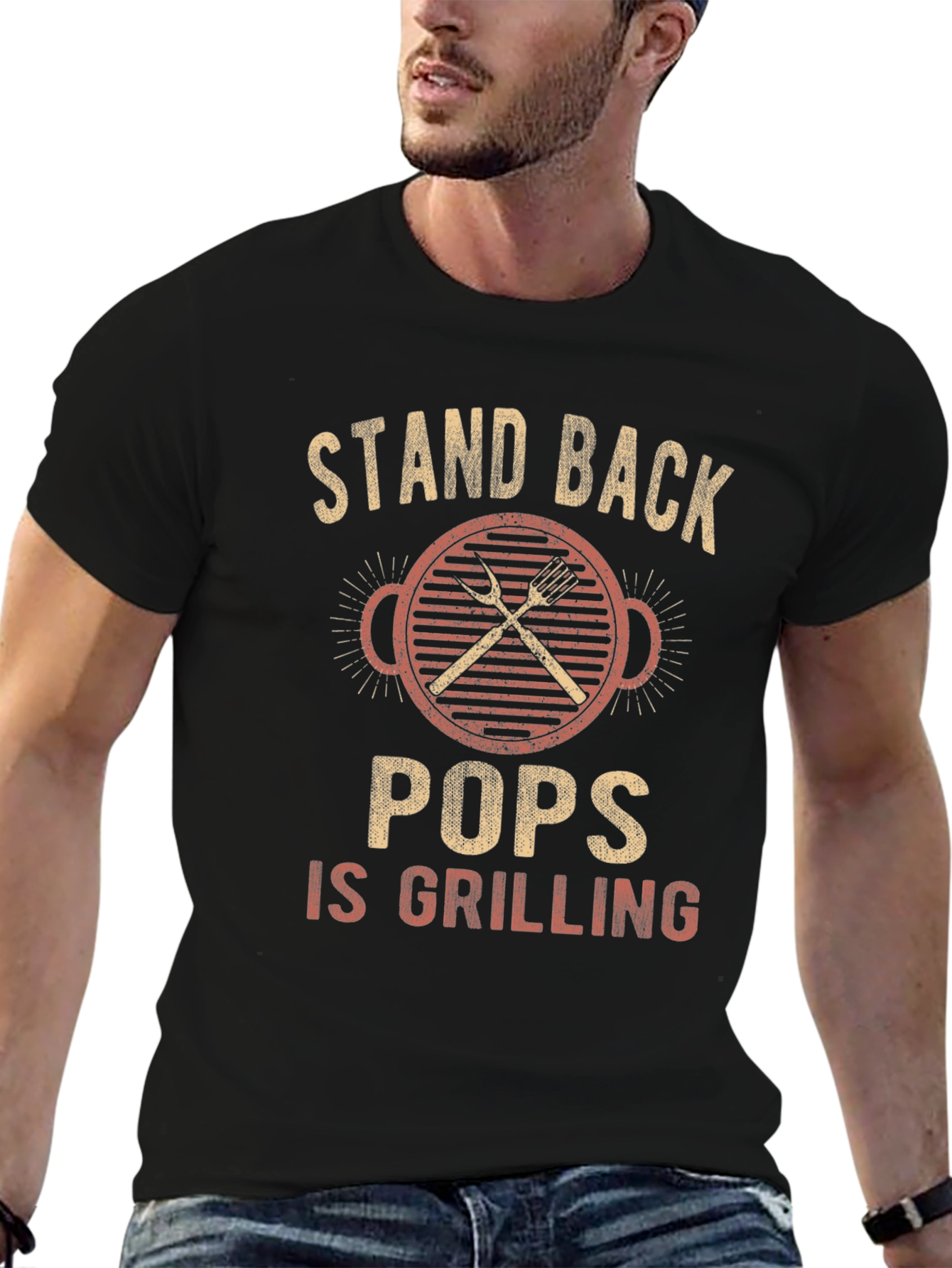 Stand Back Pops Is Grilling T-Shirt - BBQ Gift