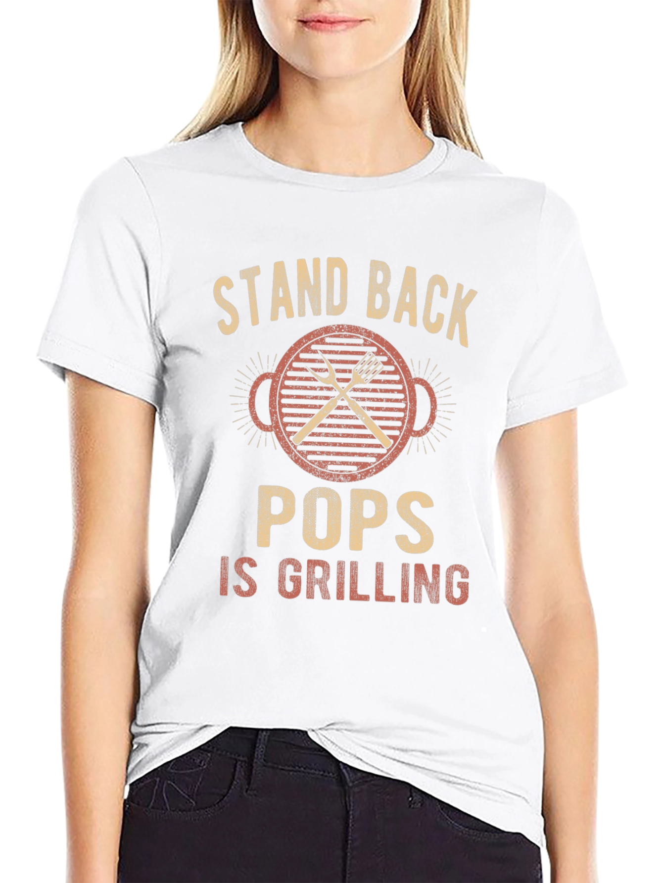Stand Back Pops Is Grilling T-Shirt - BBQ Gift