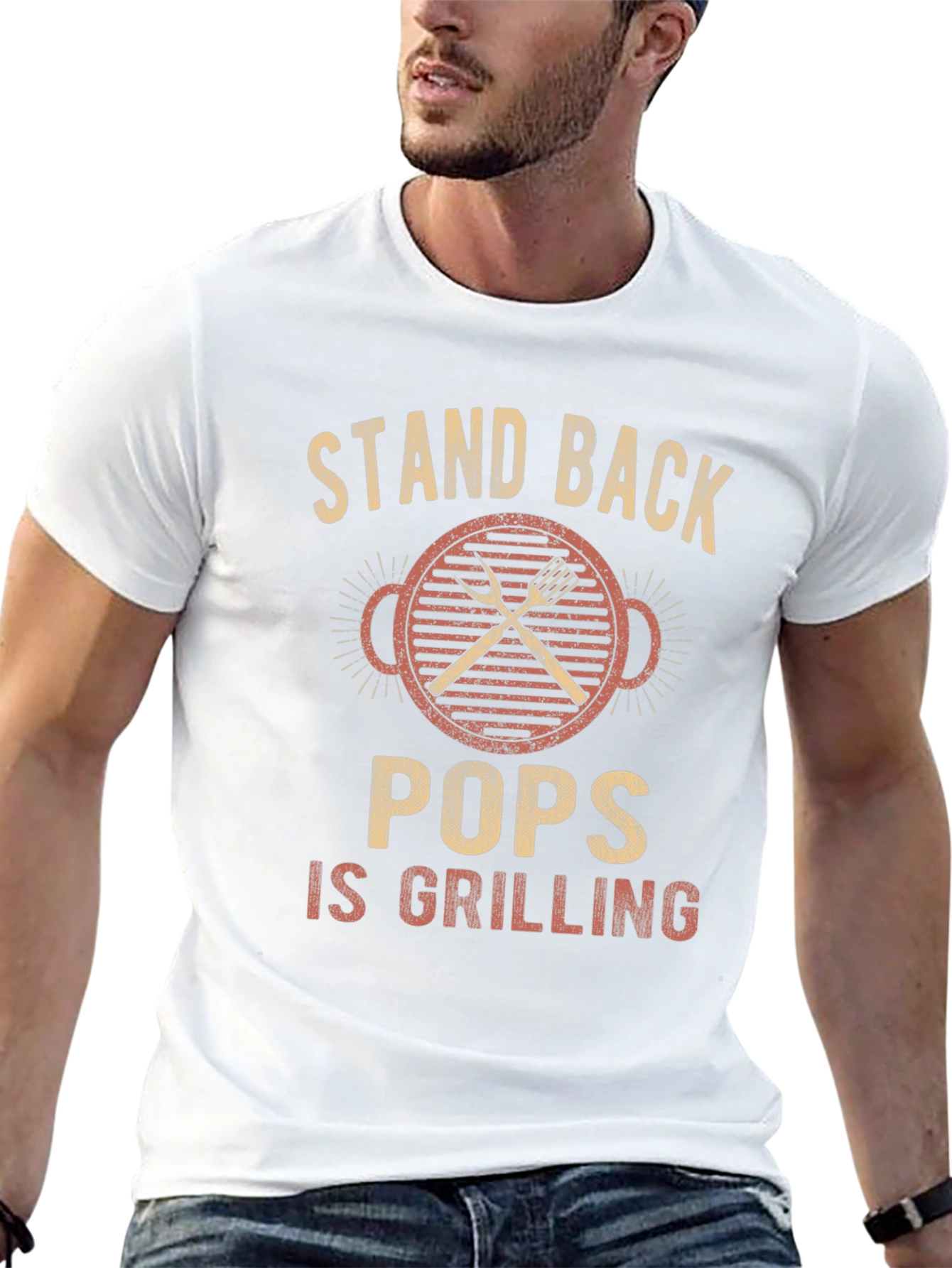 Stand Back Pops Is Grilling T-Shirt - BBQ Gift