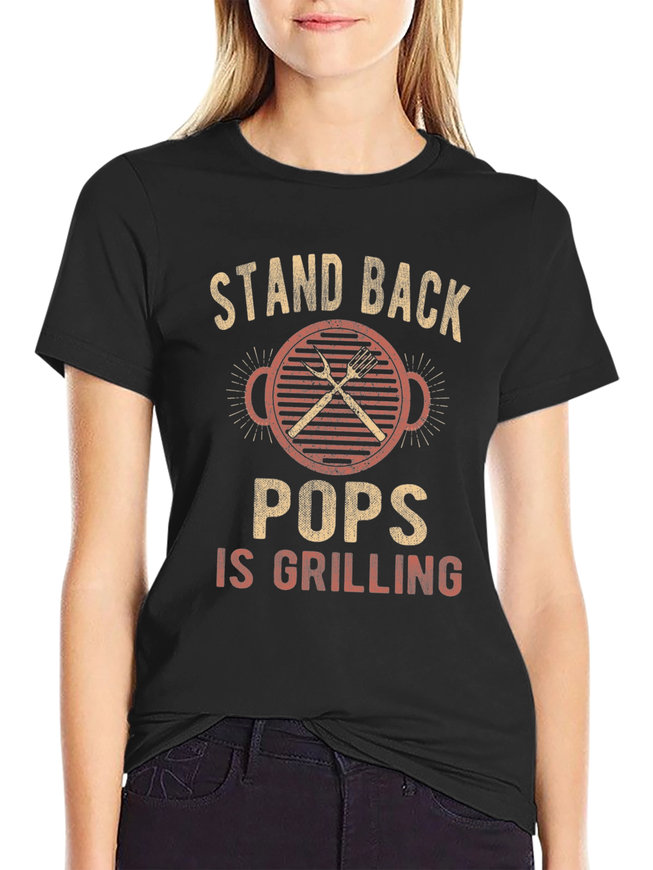 Stand Back Pops Is Grilling T-Shirt - BBQ Gift