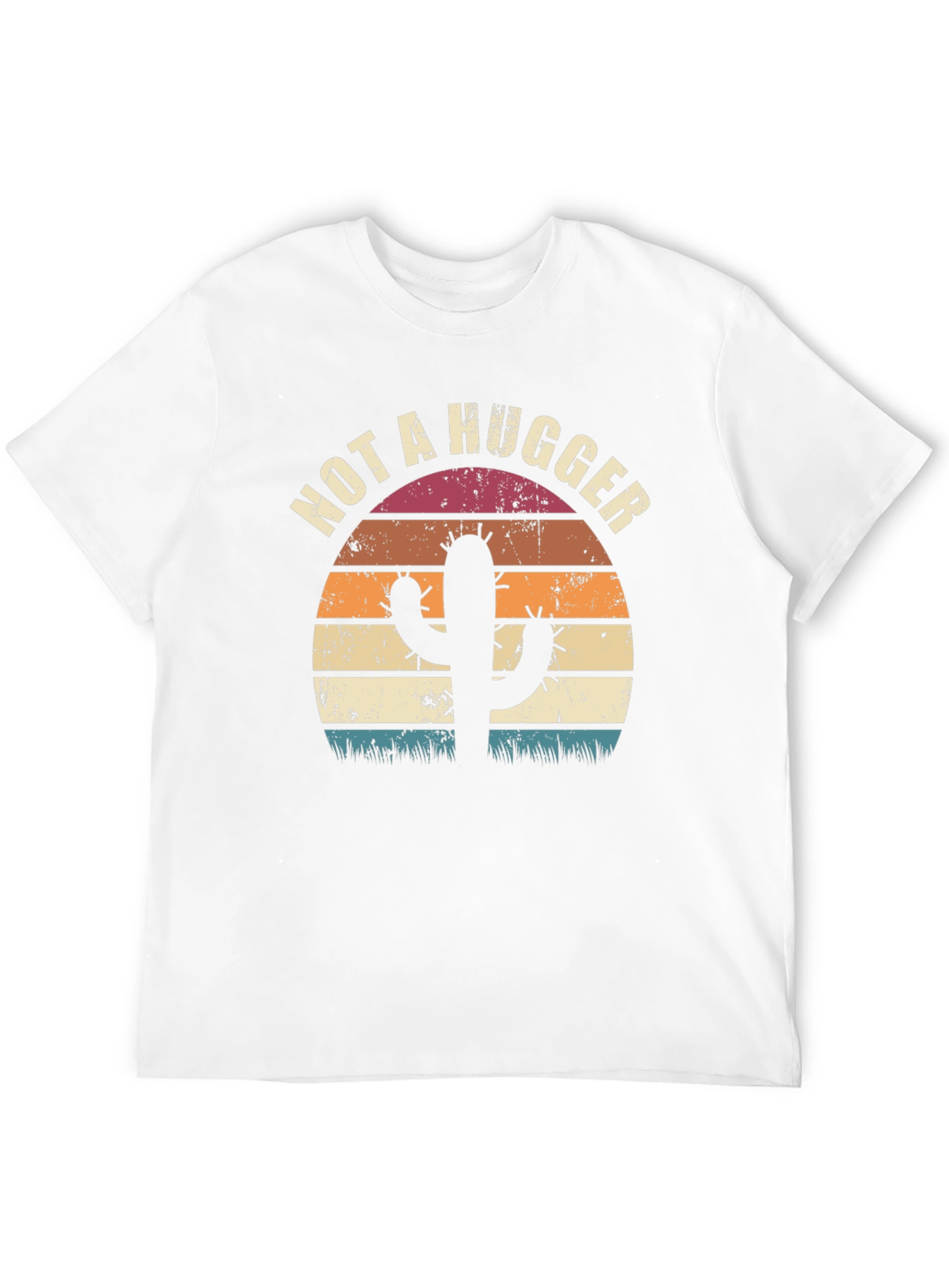 Not A Hugger Cactus Graphic T-Shirt