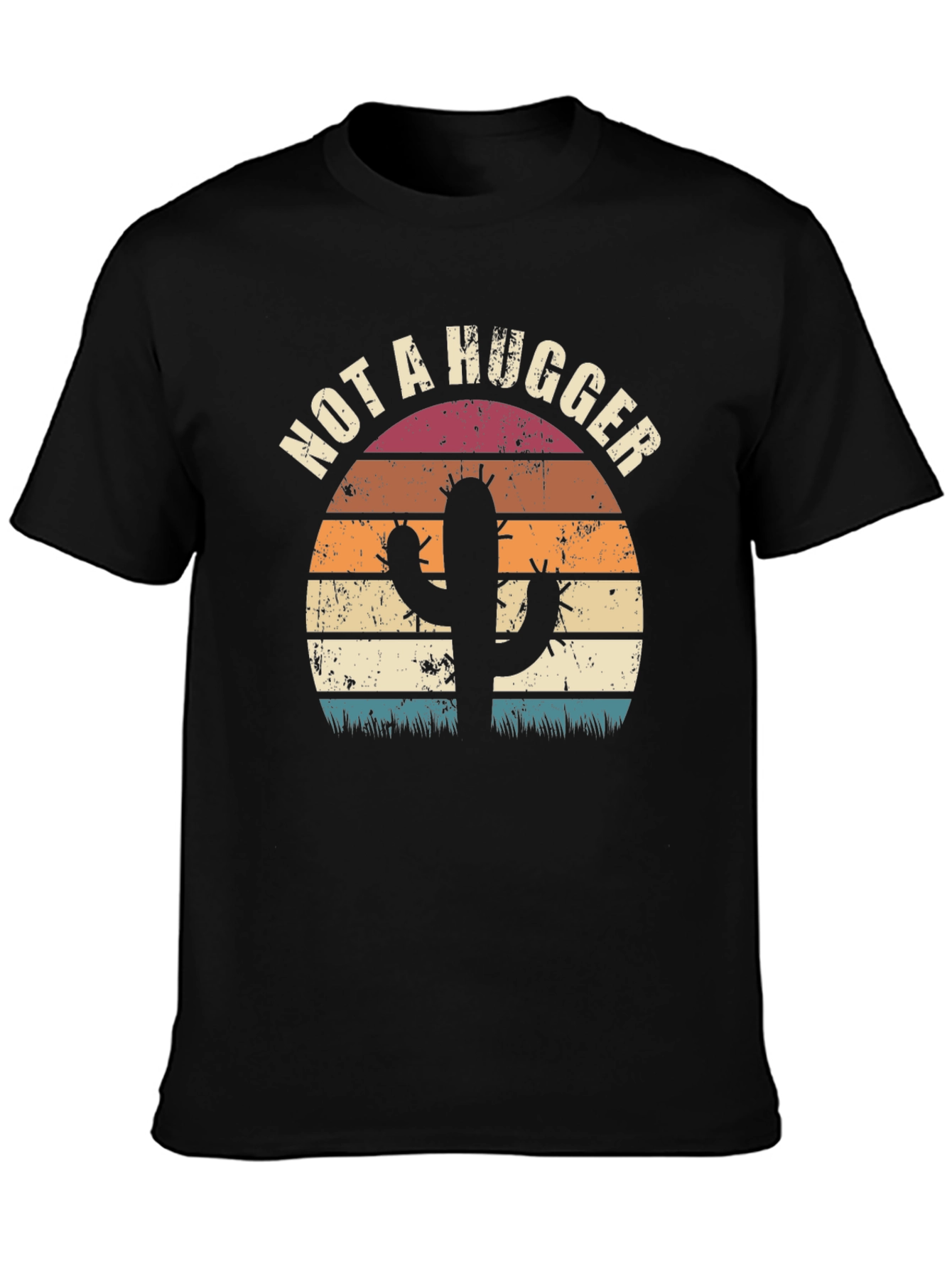 Not A Hugger Cactus Graphic T-Shirt