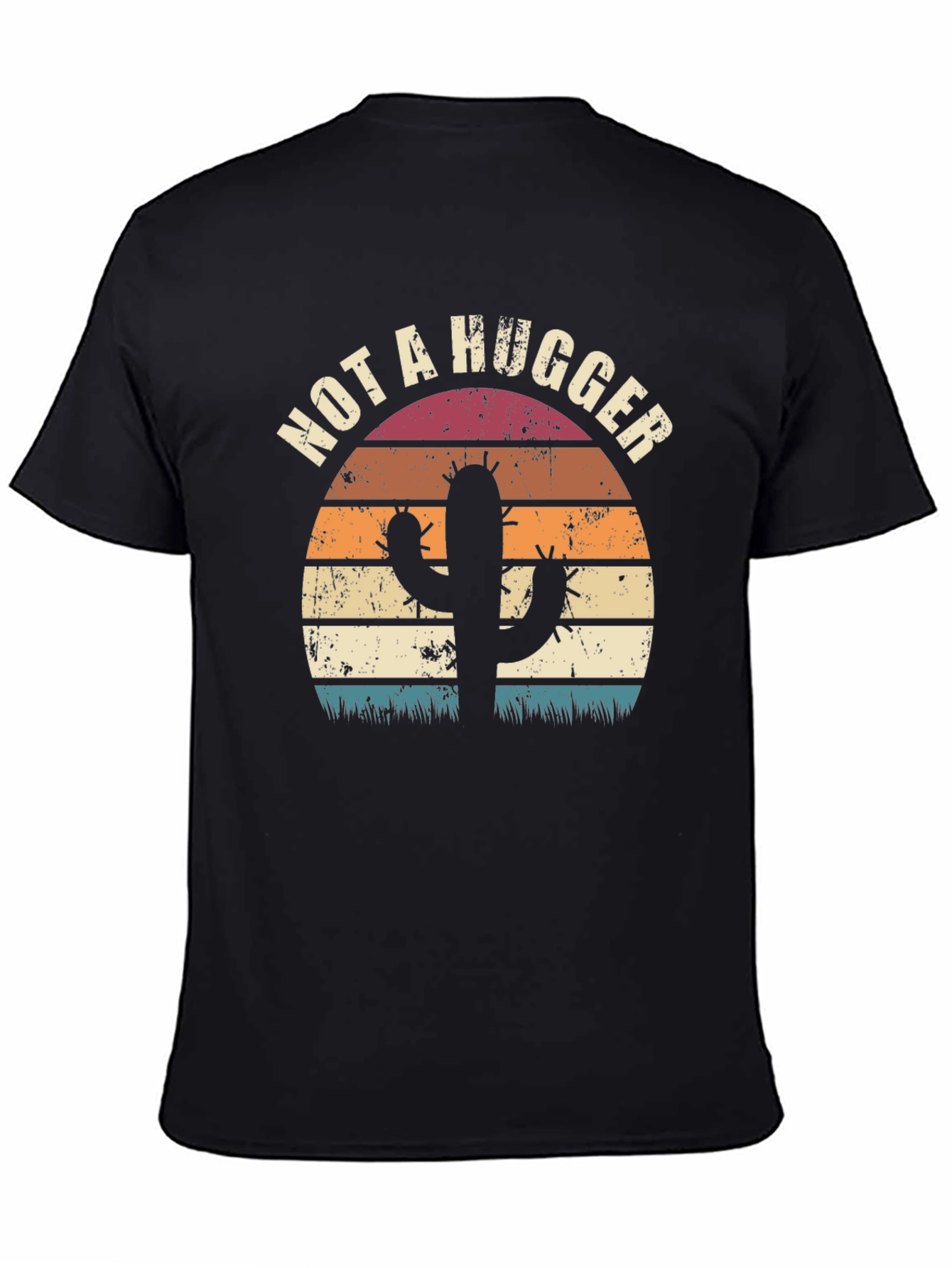 Not A Hugger Cactus Graphic T-Shirt