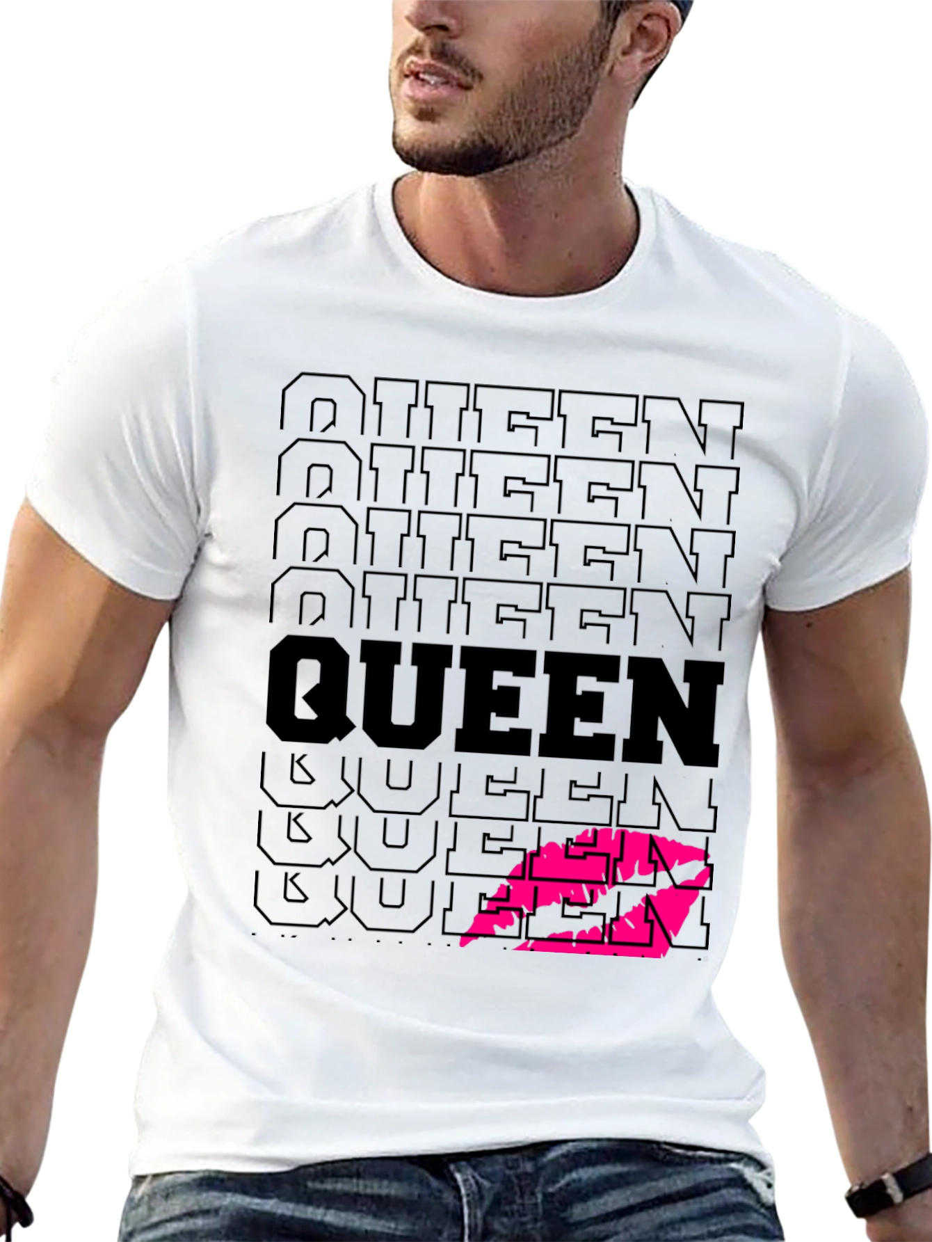 Queen Lips Graphic Black T-Shirt