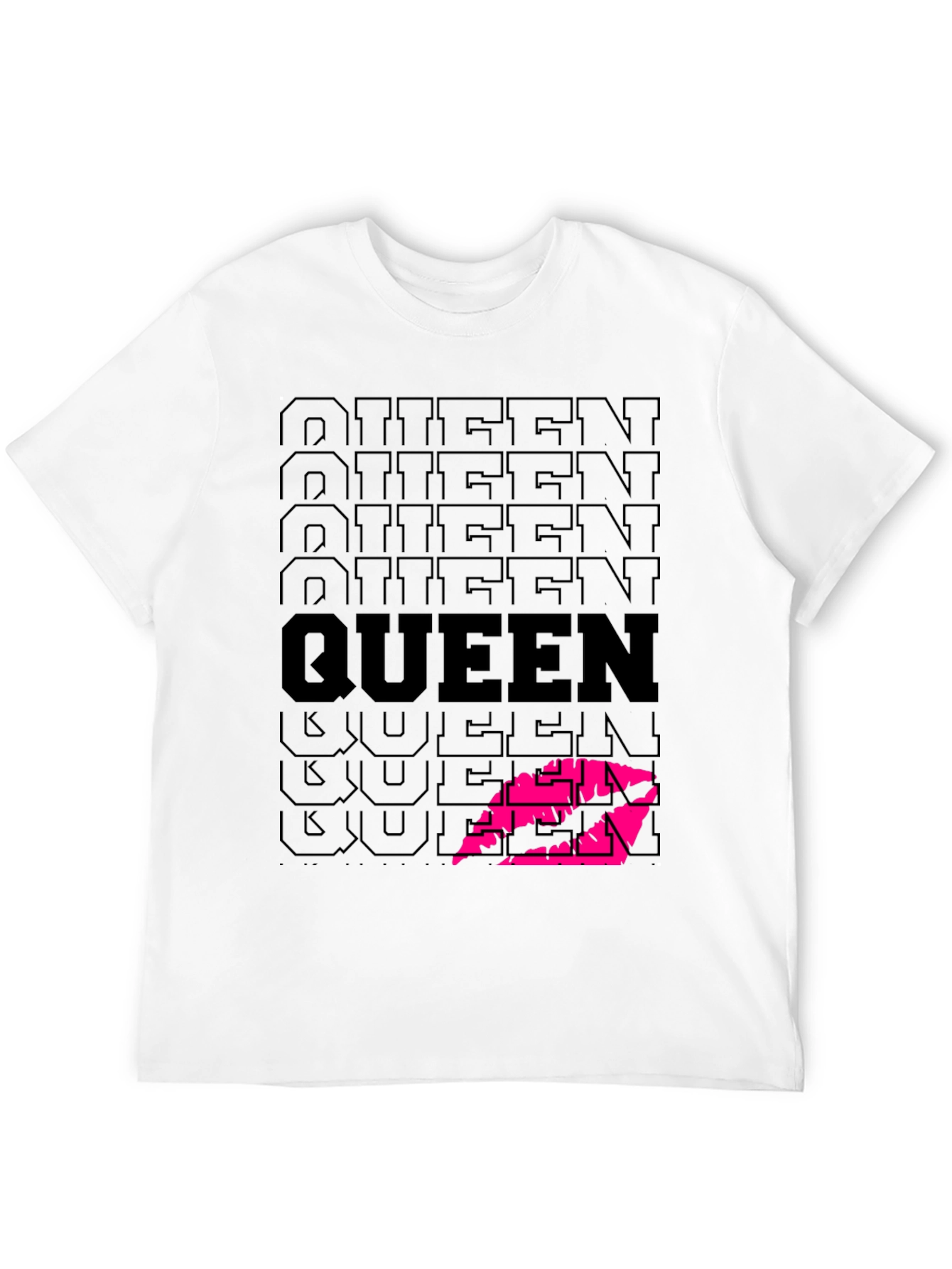 Queen Lips Graphic Black T-Shirt