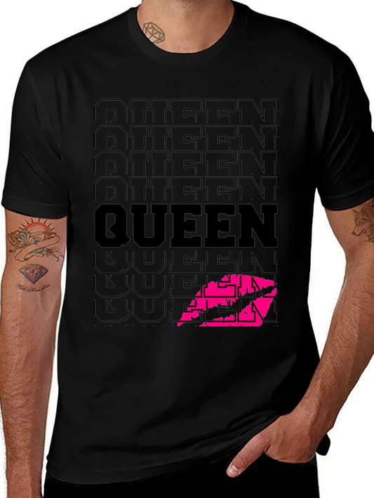 Queen Lips Graphic Black T-Shirt