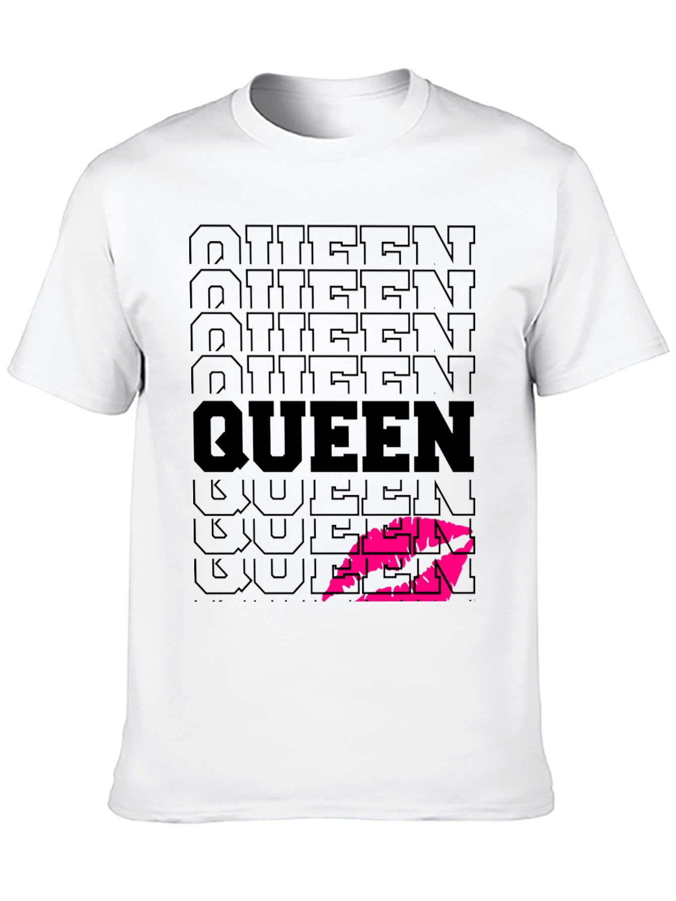 Queen Lips Graphic Black T-Shirt