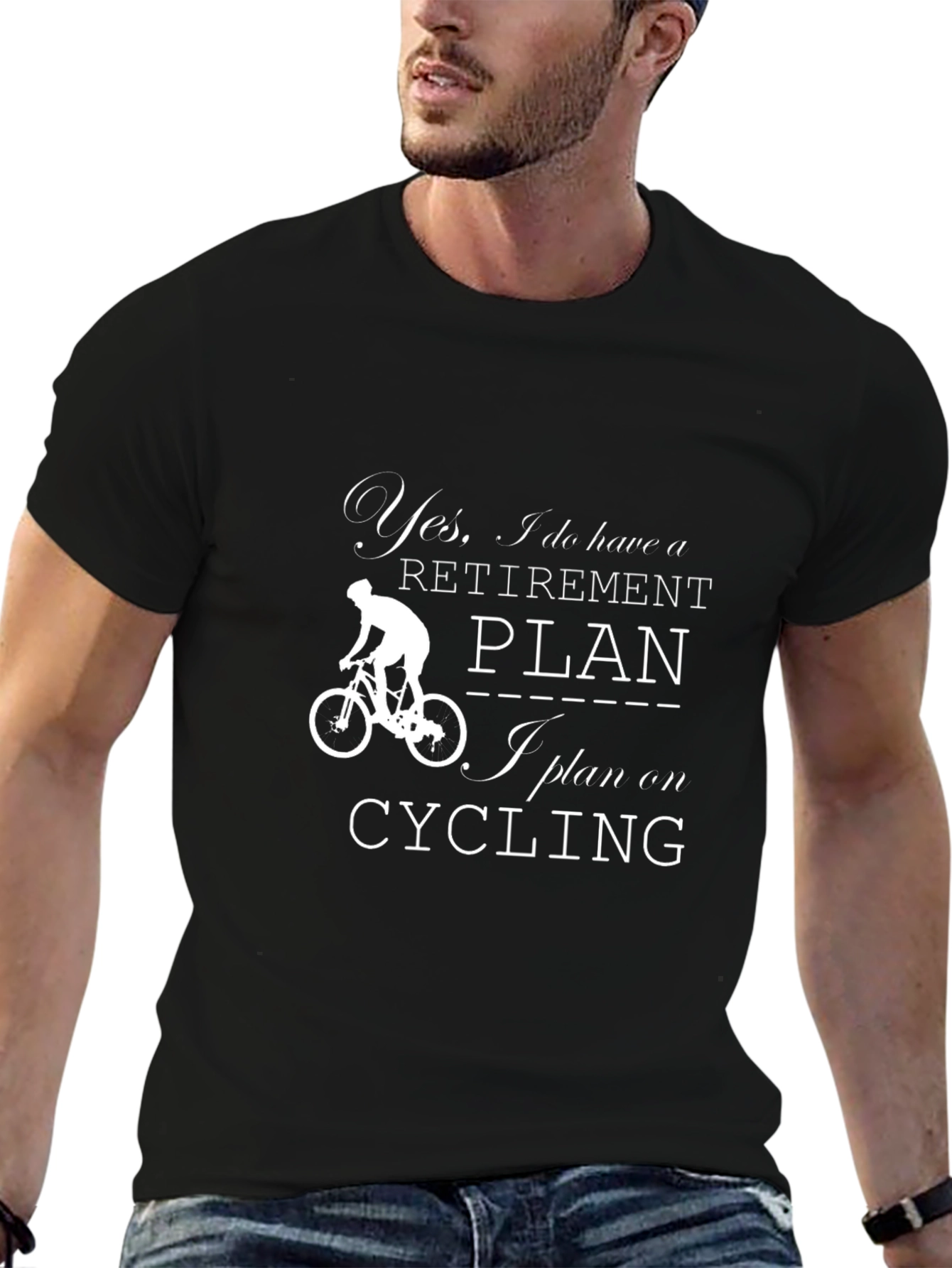 Retirement Plan Cycling T-Shirt - Black
