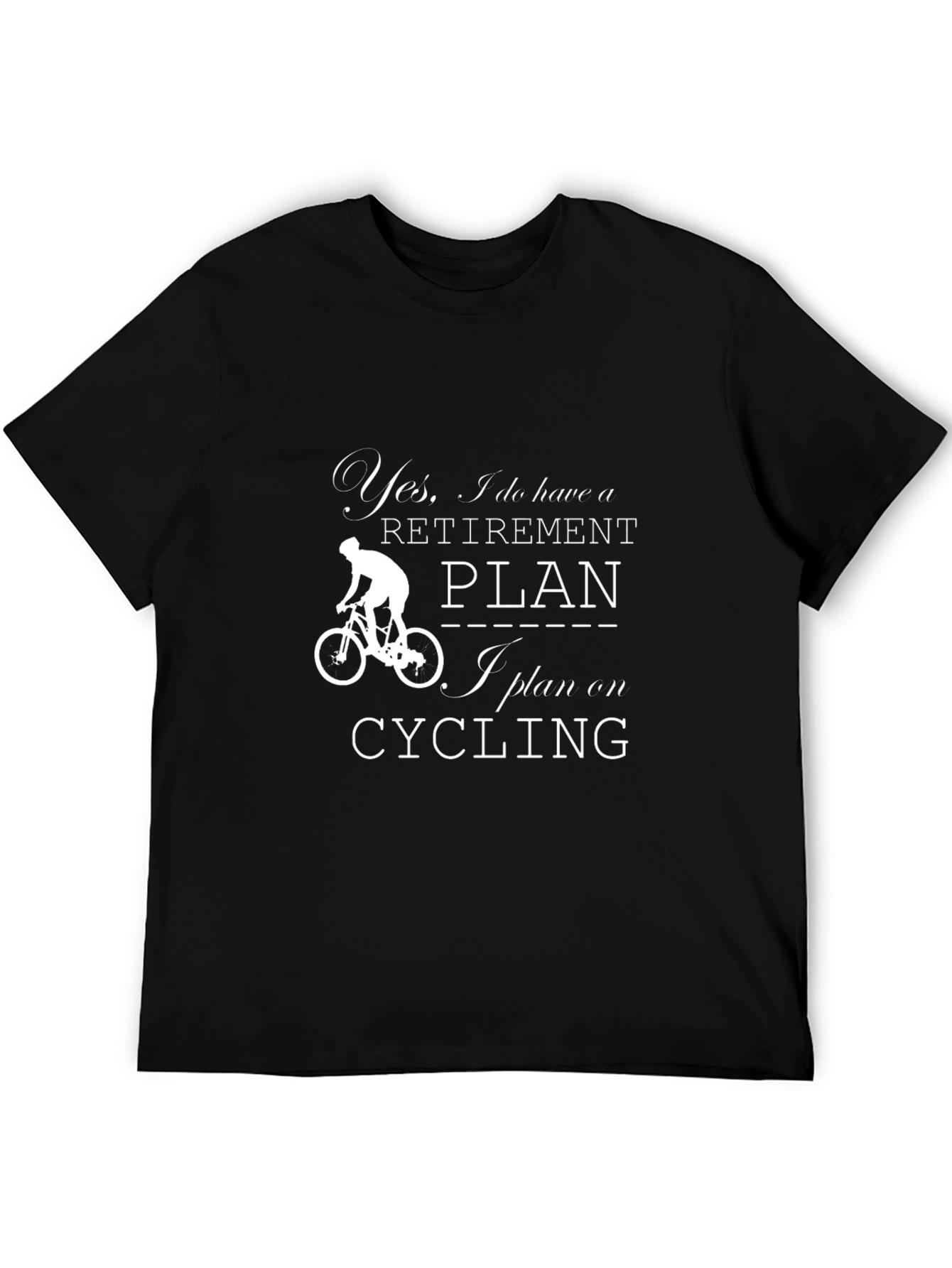 Retirement Plan Cycling T-Shirt - Black