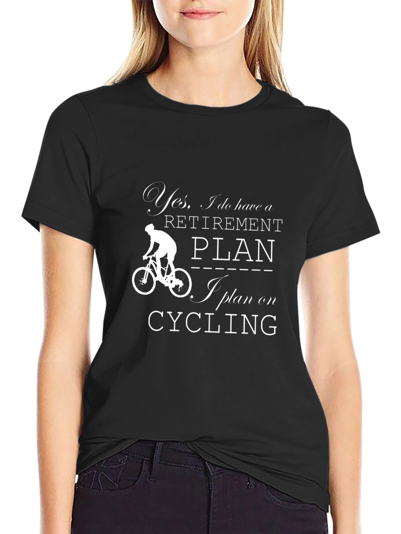 Retirement Plan Cycling T-Shirt - Black