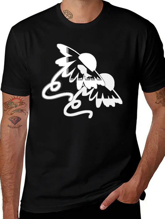 3D Wildflower Comfortable Minimalist Graphic Tee – Summer Style Essential
