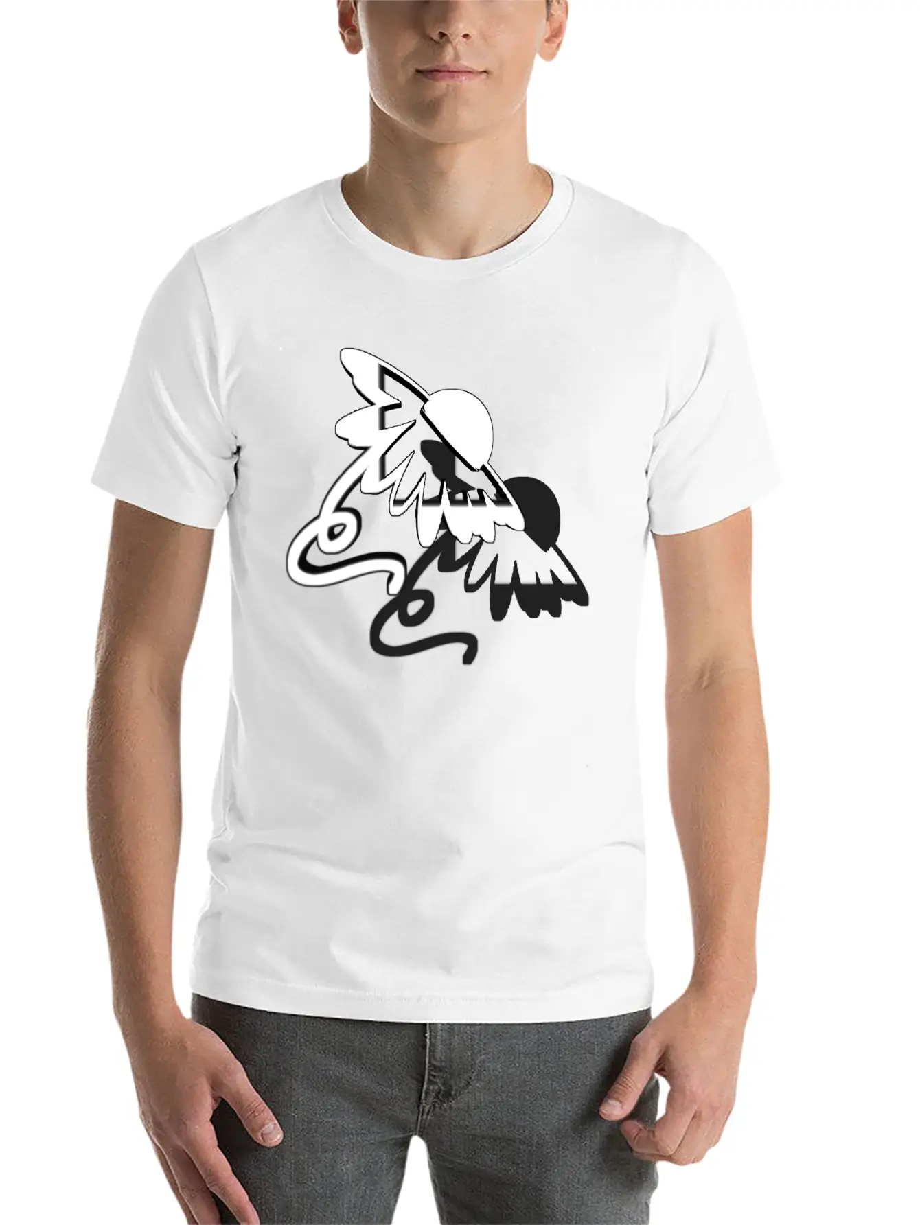 3D Wildflower Comfortable Minimalist Graphic Tee – Summer Style Essential