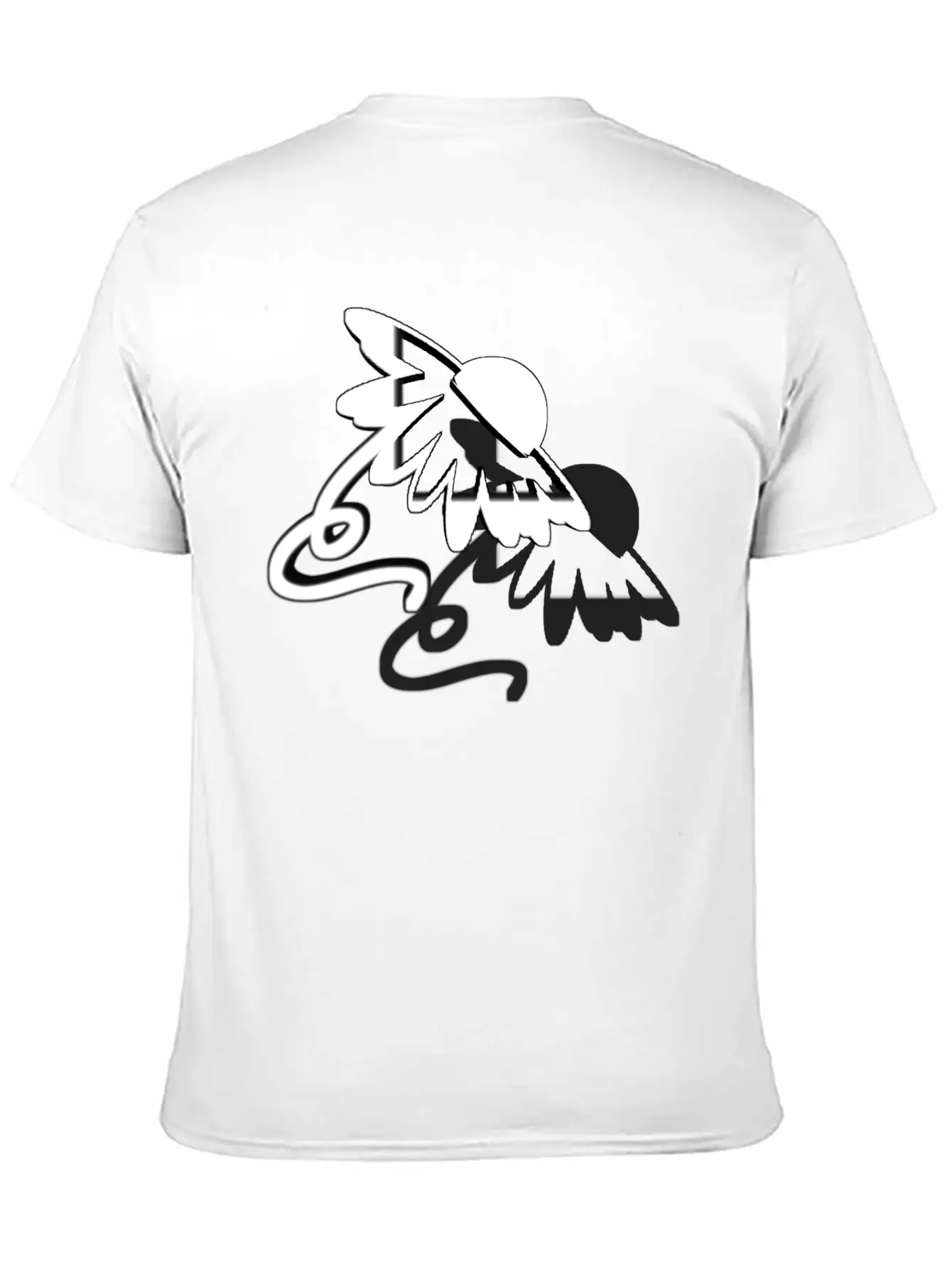 3D Wildflower Comfortable Minimalist Graphic Tee – Summer Style Essential