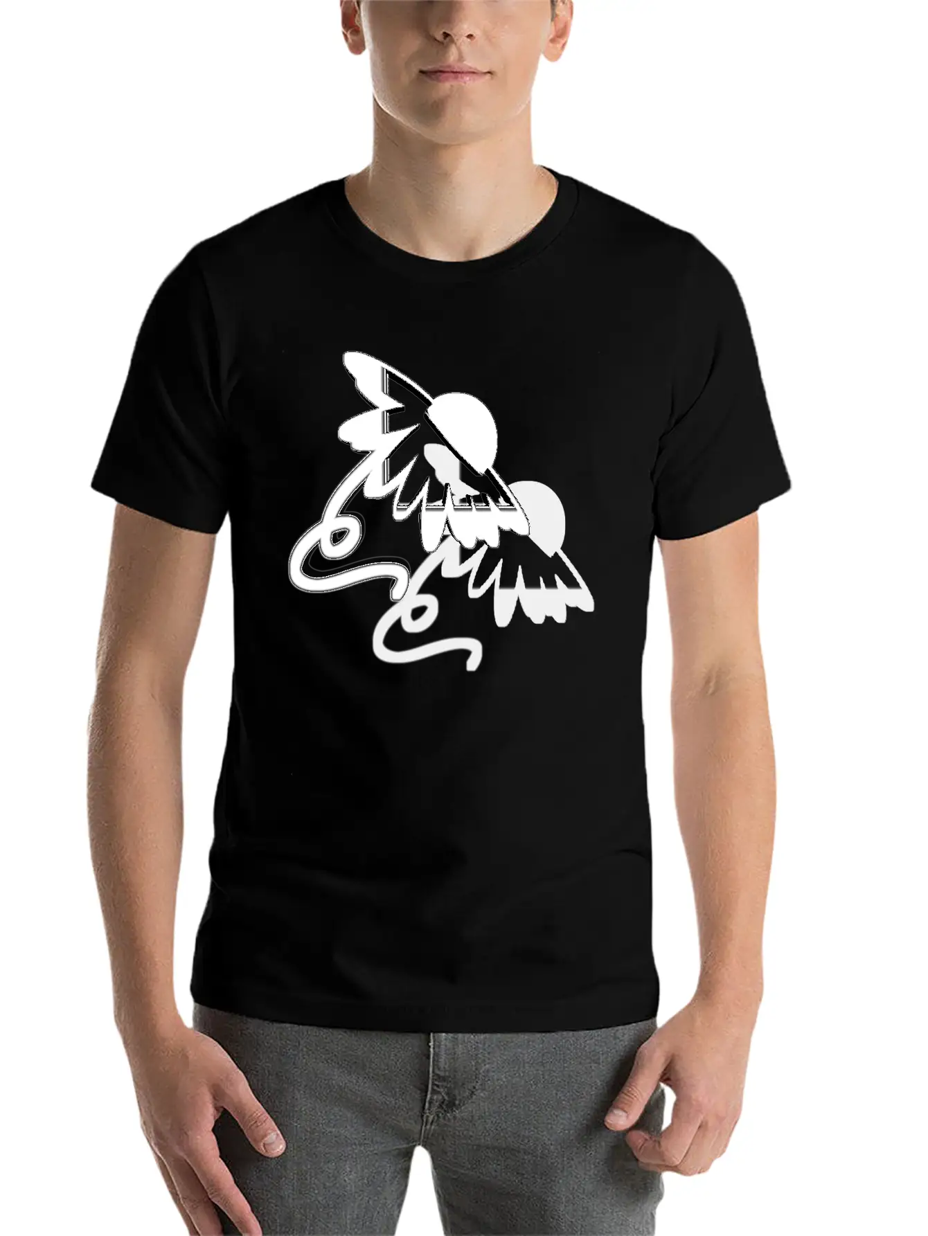 3D Wildflower Comfortable Minimalist Graphic Tee – Summer Style Essential