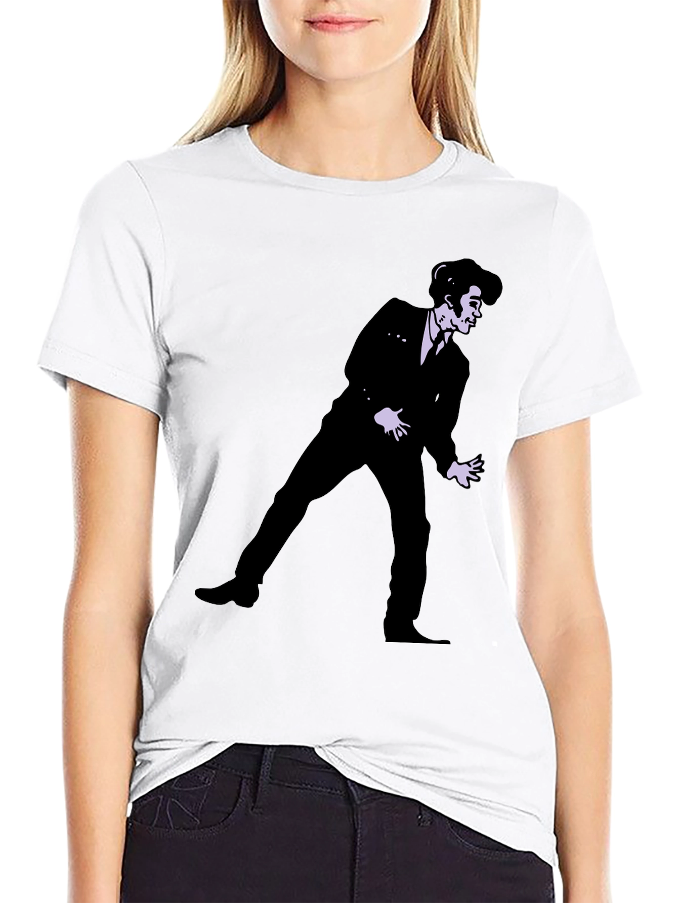 Cool Cat Graphic Tee - Black