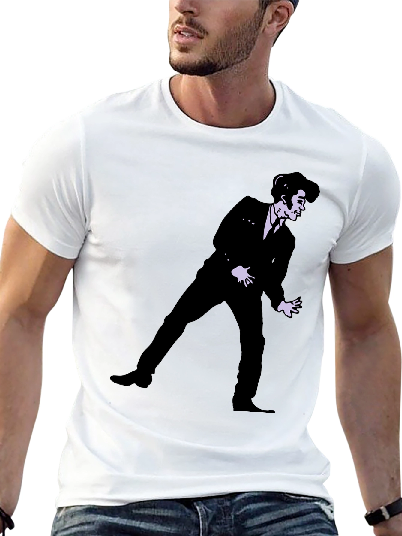 Cool Cat Graphic Tee - Black