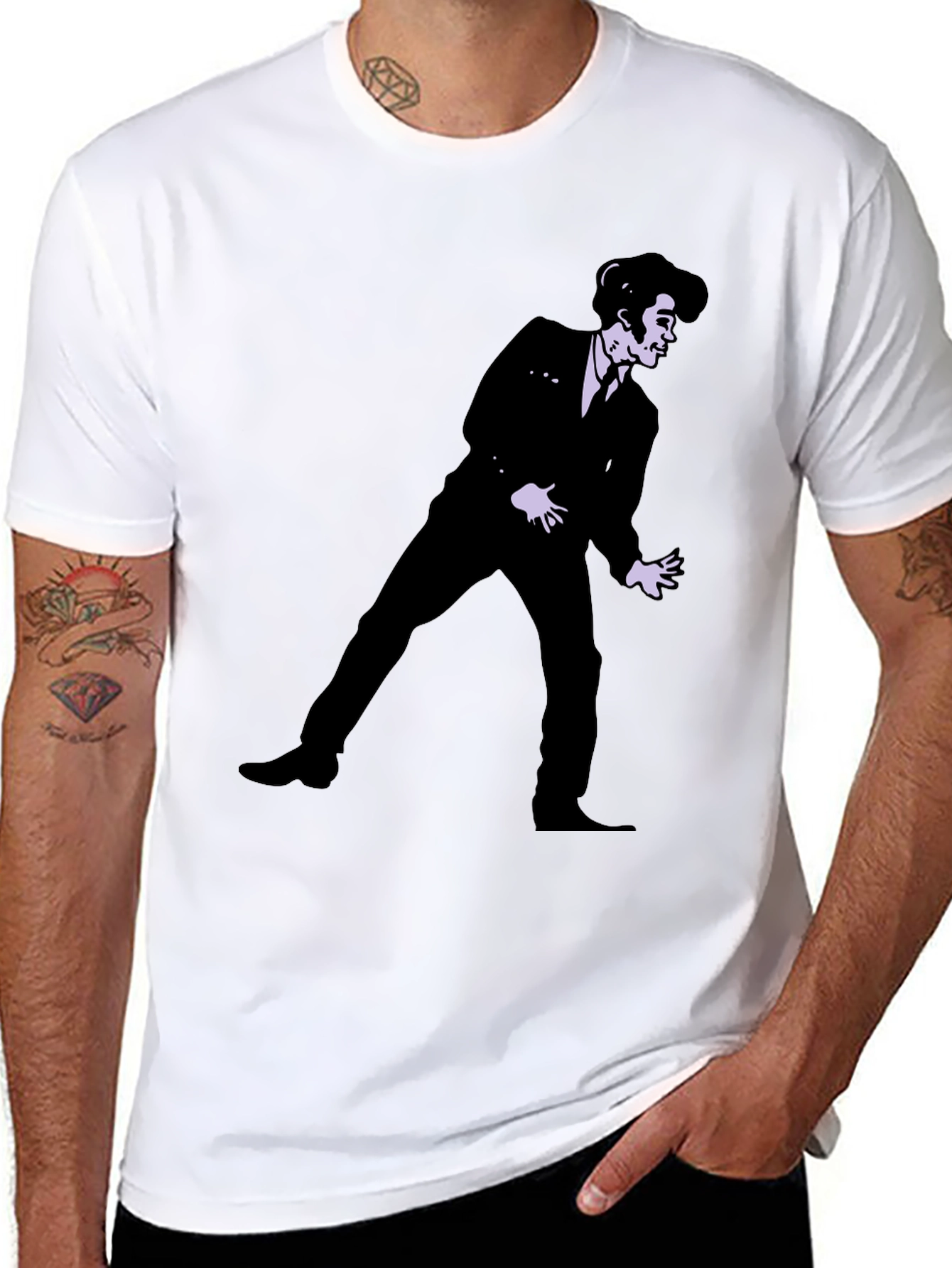 Cool Cat Graphic Tee - Black